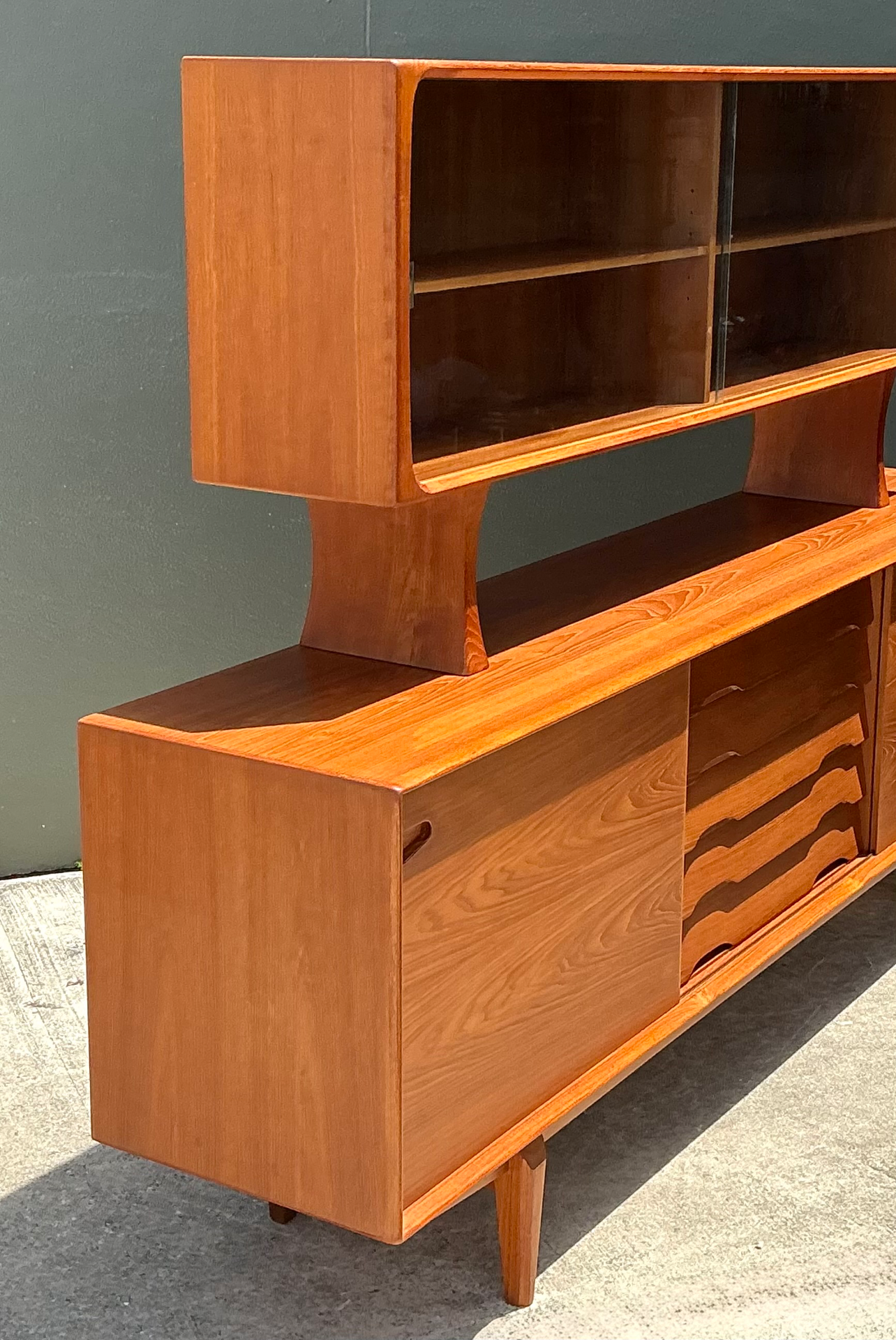 Vintage Drylund Danish Teak Hutch and Sideboard - Top view