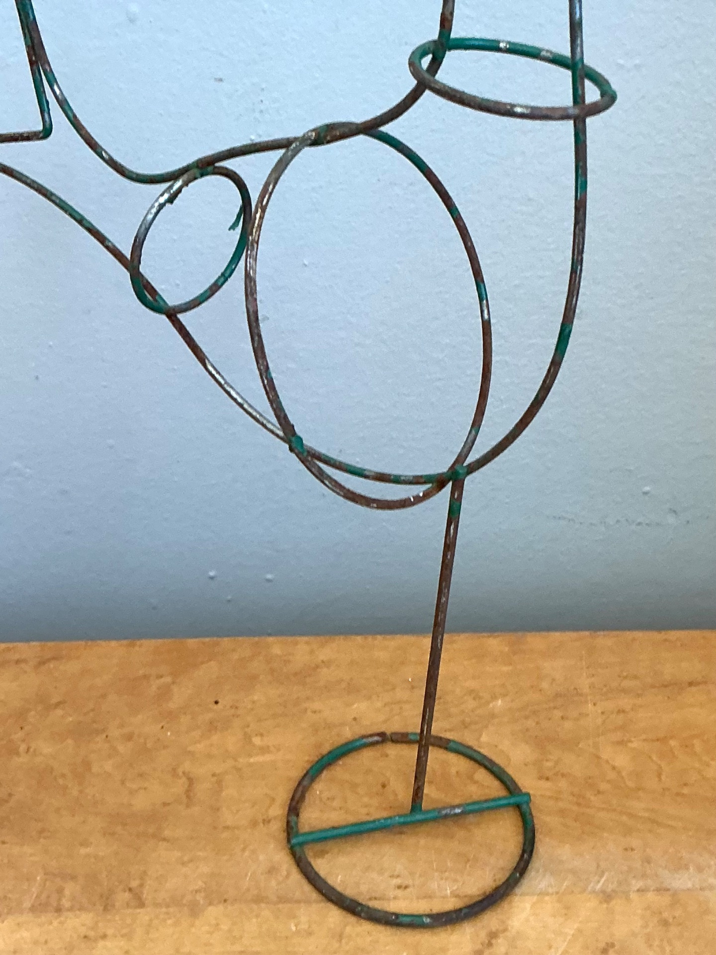 Vintage Metal Seal Form Sculpture - Detail view