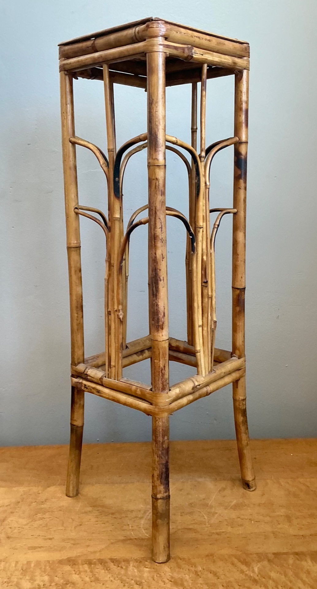 Vintage Bamboo Plant Stand - Top view