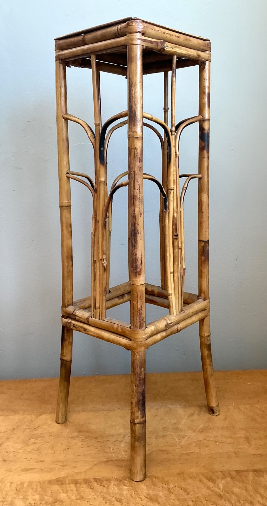 Vintage Bamboo Plant Stand - Detail view