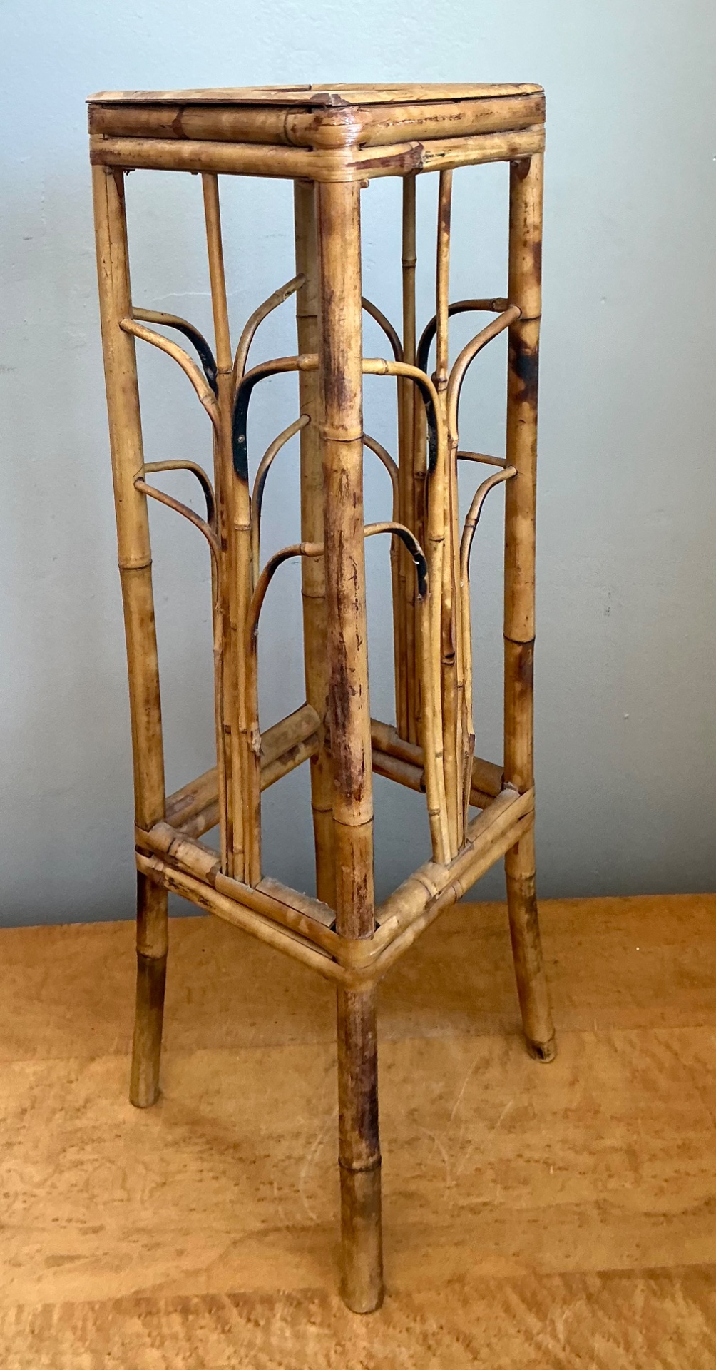 Vintage Bamboo Plant Stand - Back view