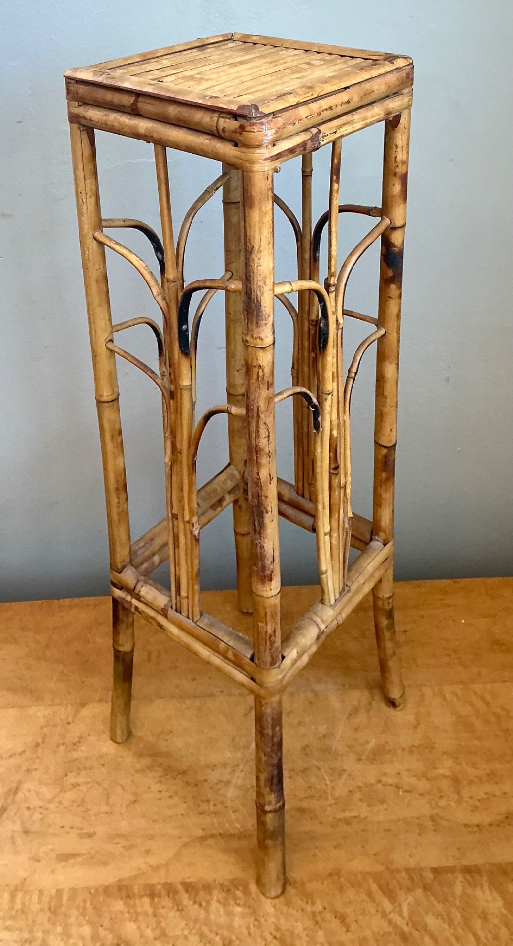 Vintage Bamboo Plant Stand - Side view