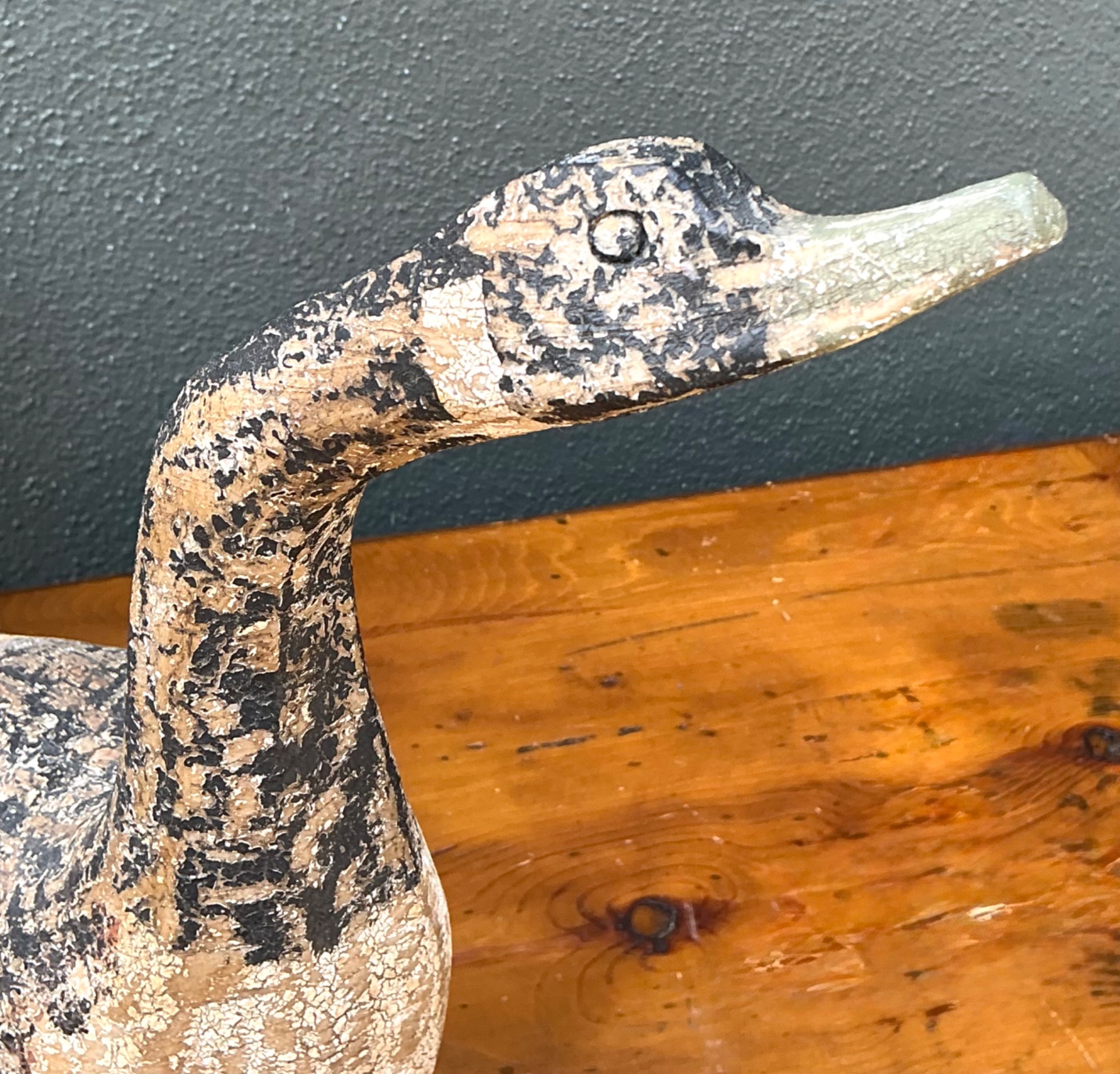 Vintage Carved Wood Goose Sculptures - Set of 3 - Top view