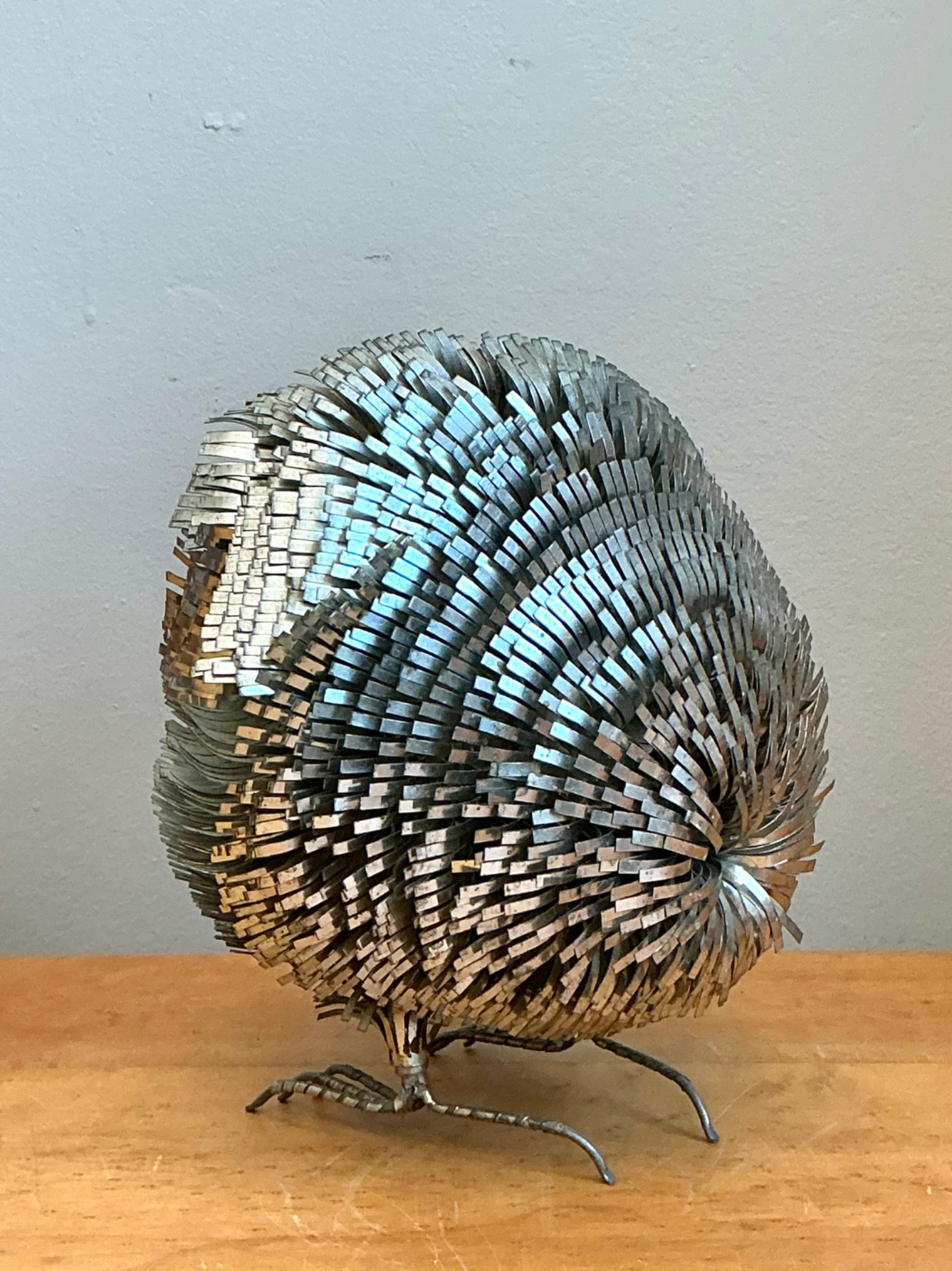 Sergio Bustamante Metal Owl Sculpture - Back view