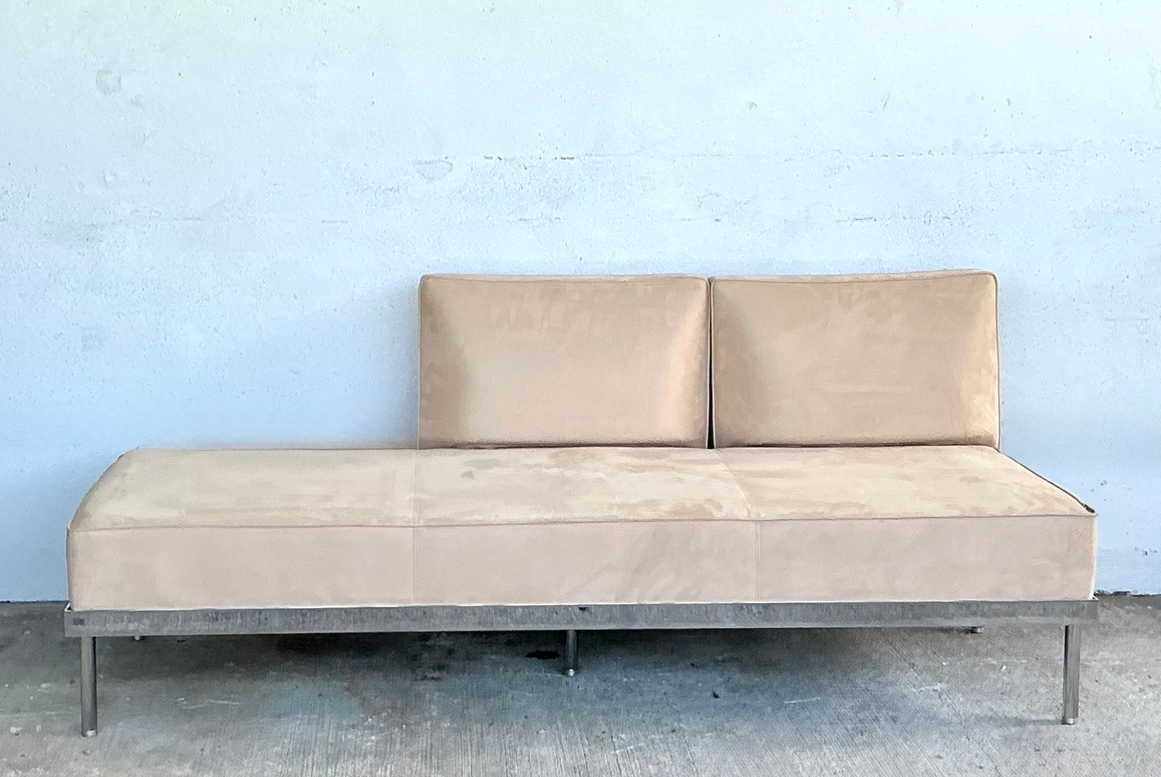 Vintage Chrome and Fabric Daybed - Side view
