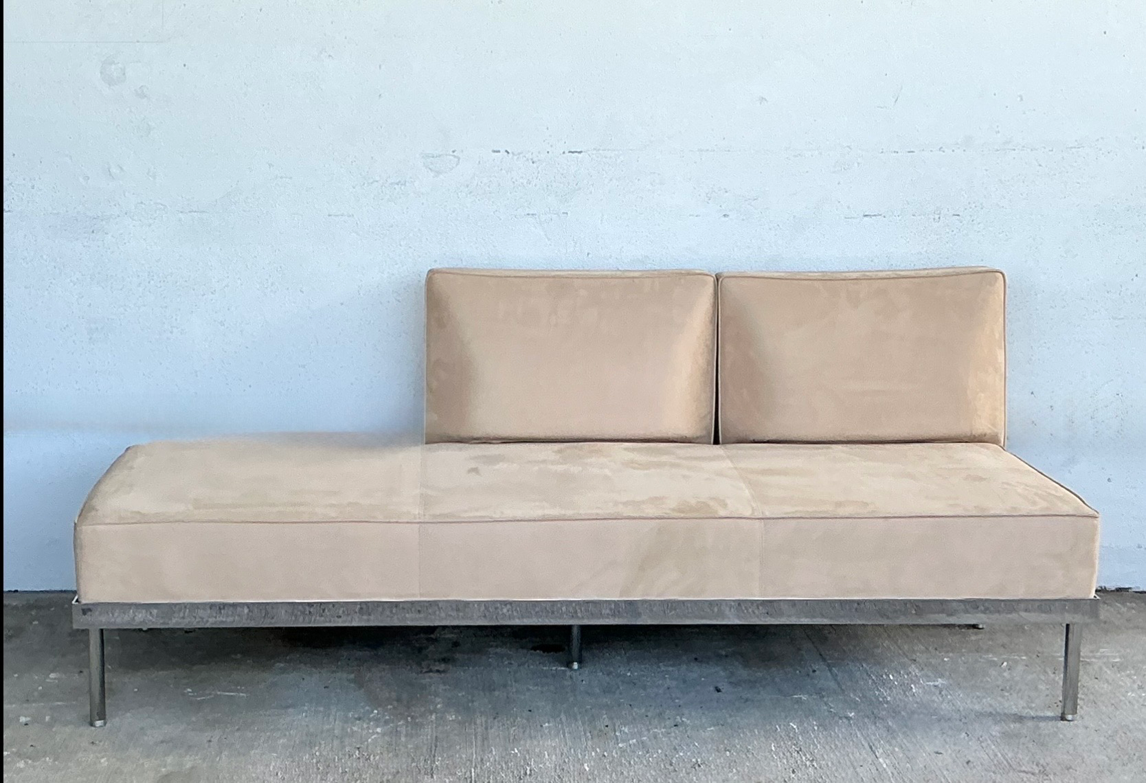 Vintage Chrome and Fabric Daybed - Top view