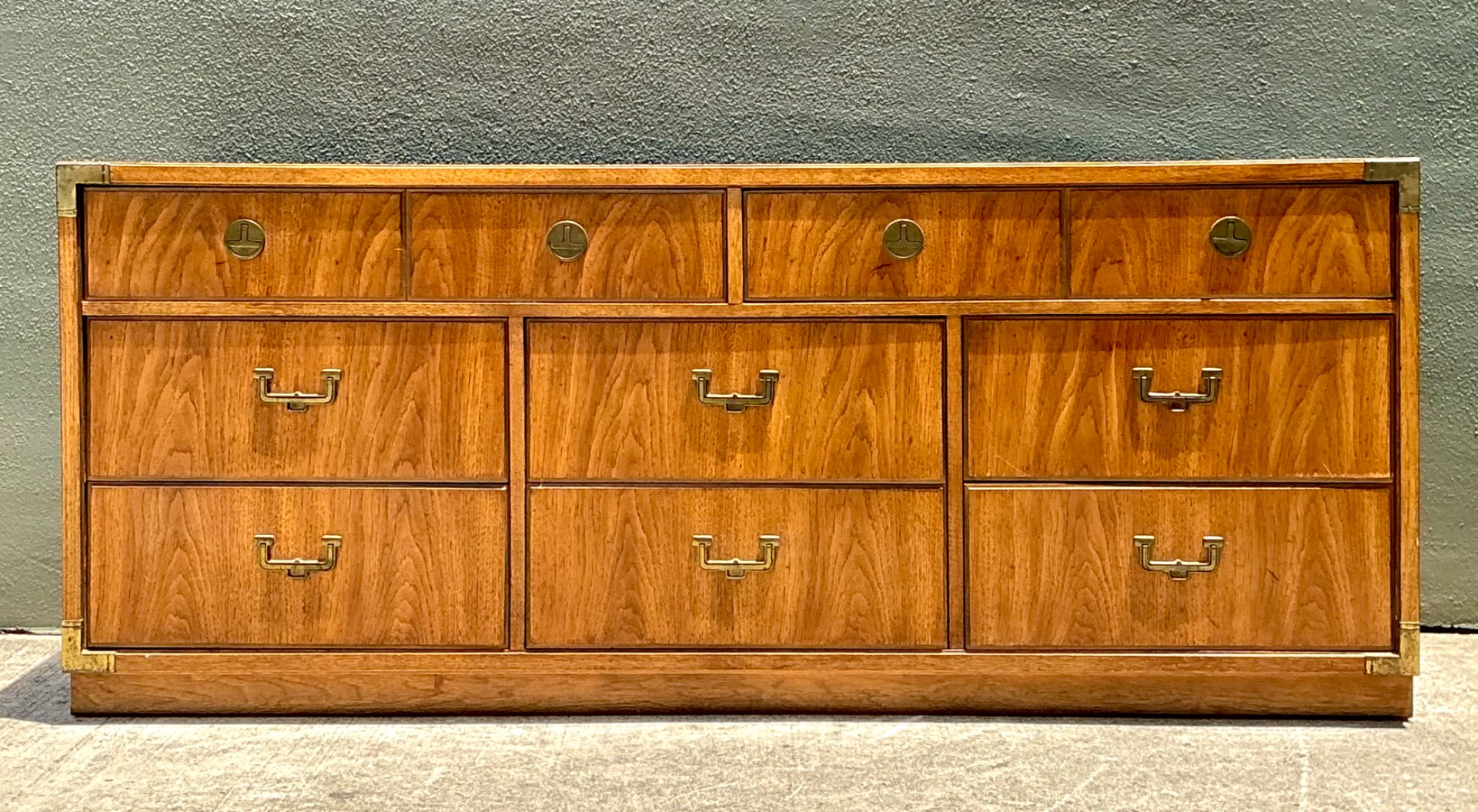 Vintage Thomasville Campaign Style Dresser - Side view
