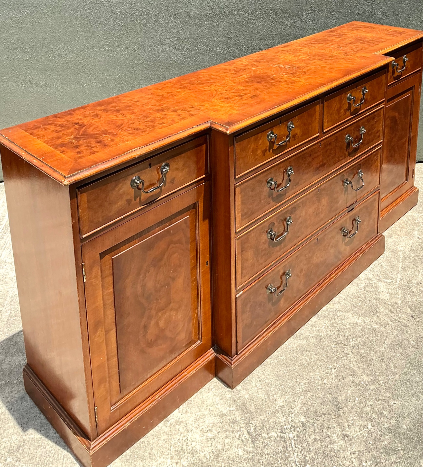 Vintage Flame Mahogany Sideboard Cabinet - Back view