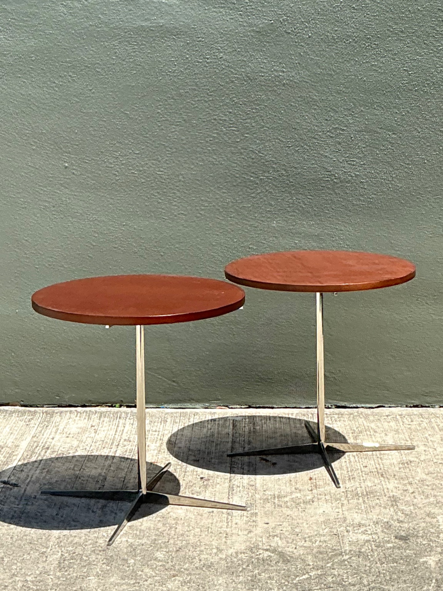 Bernhardt Design Modern Wood and Metal Accent Tables - Detail view