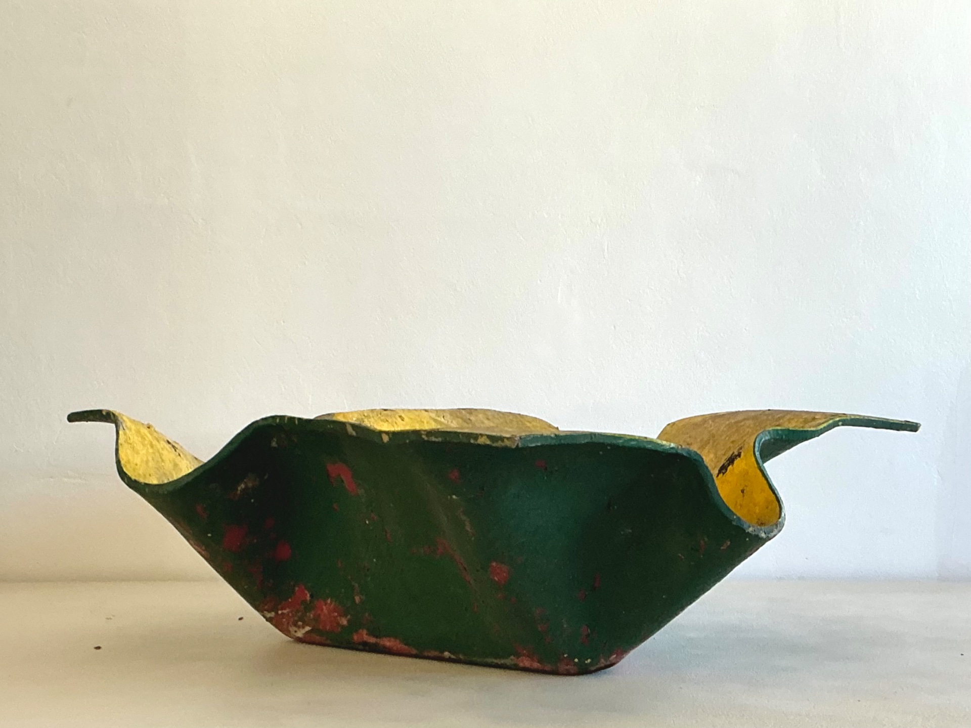 Vintage Willy Guhl Cement And Fiberglass Handkerchief Planter - Top view