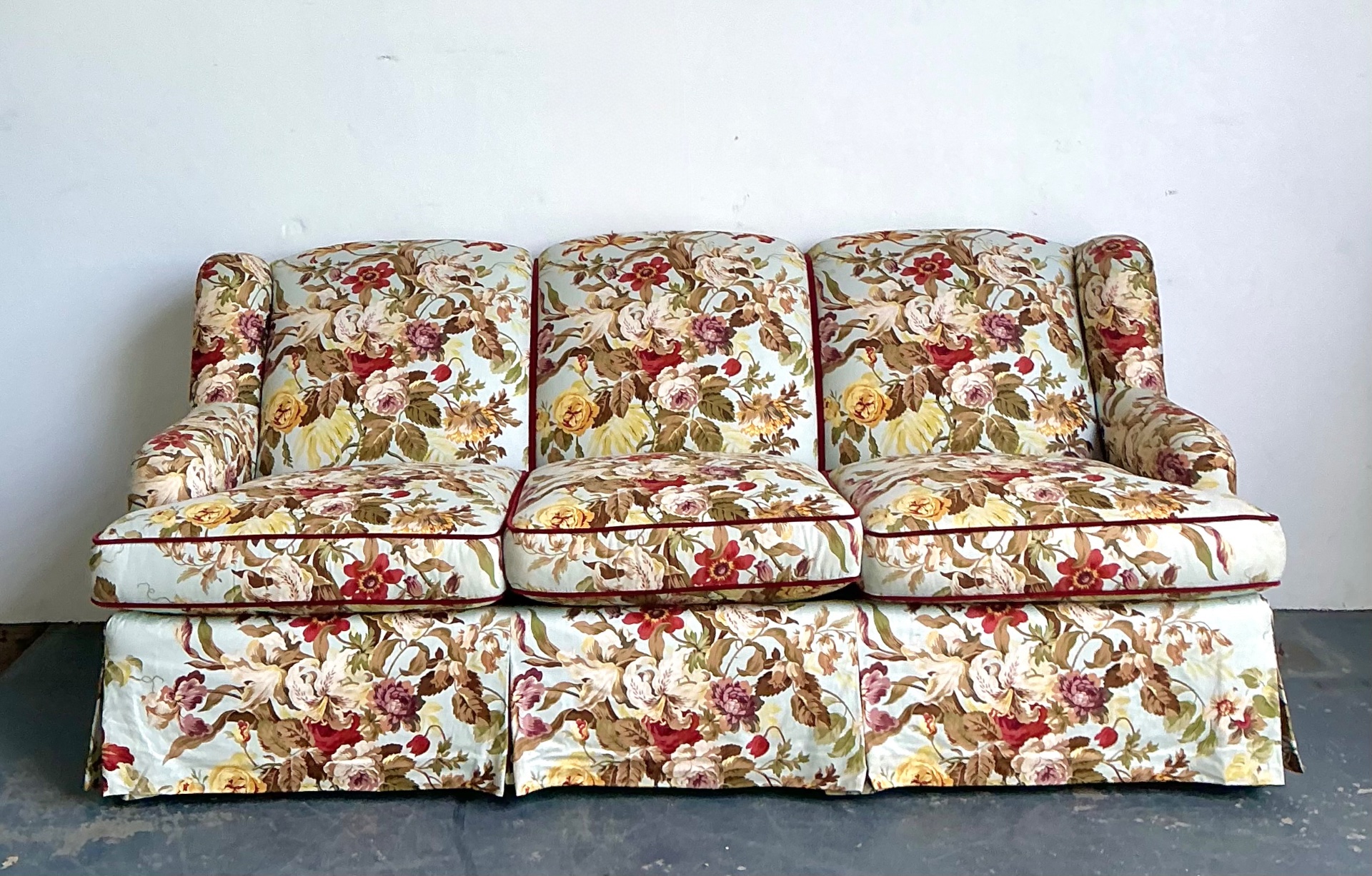 Vintage High Back Sofa In House Of Hackney Chintz - Side view