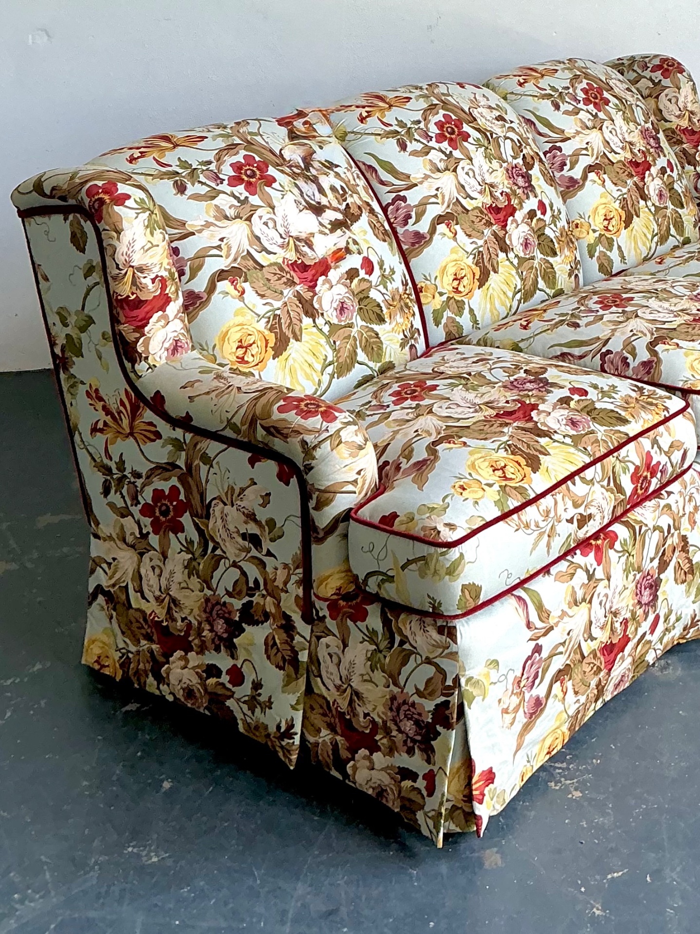 Vintage High Back Sofa In House Of Hackney Chintz - Detail view