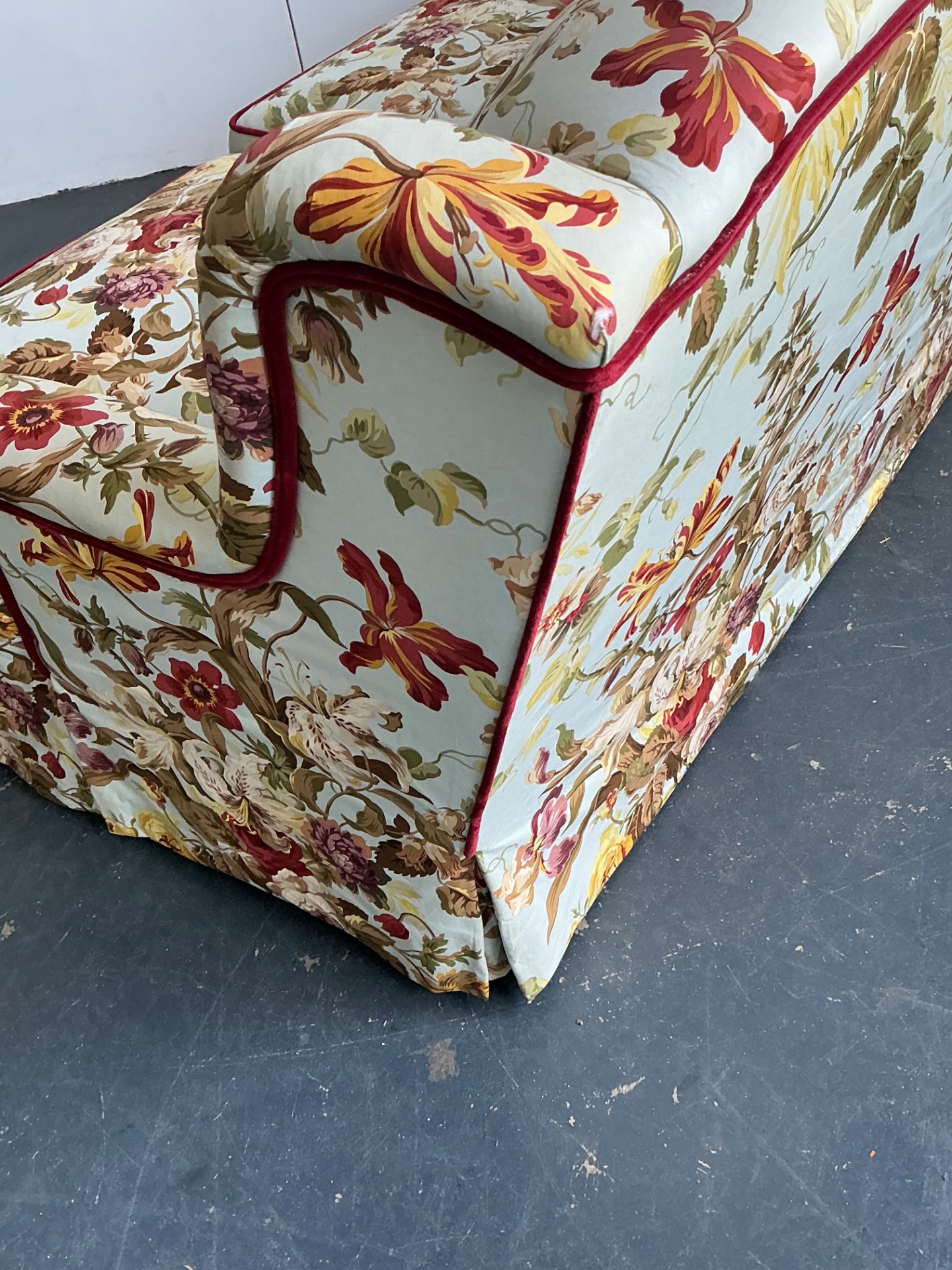 Vintage High Back Sofa In House Of Hackney Chintz - Back view