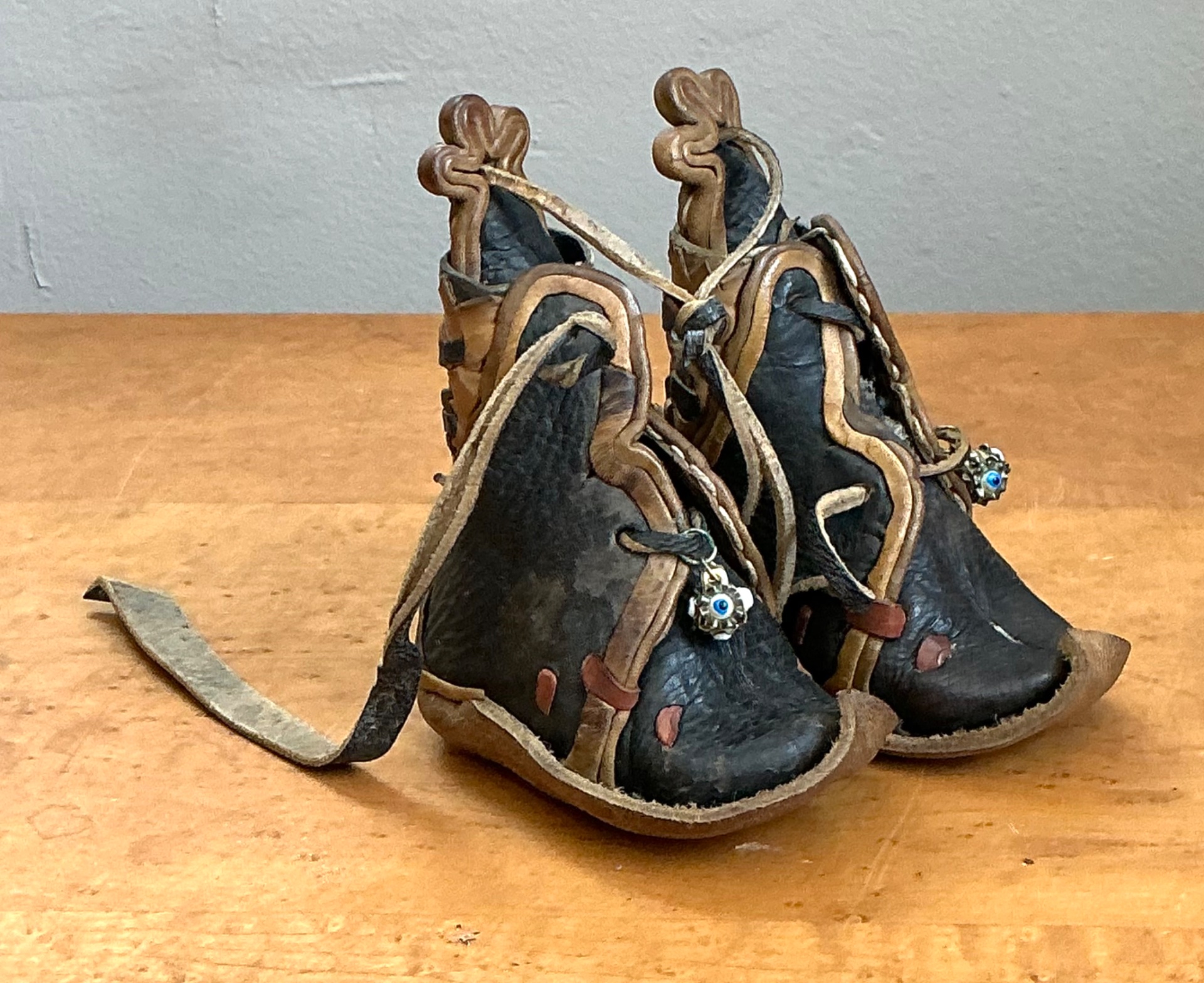 Vintage Children’s Leather Booties - Side view