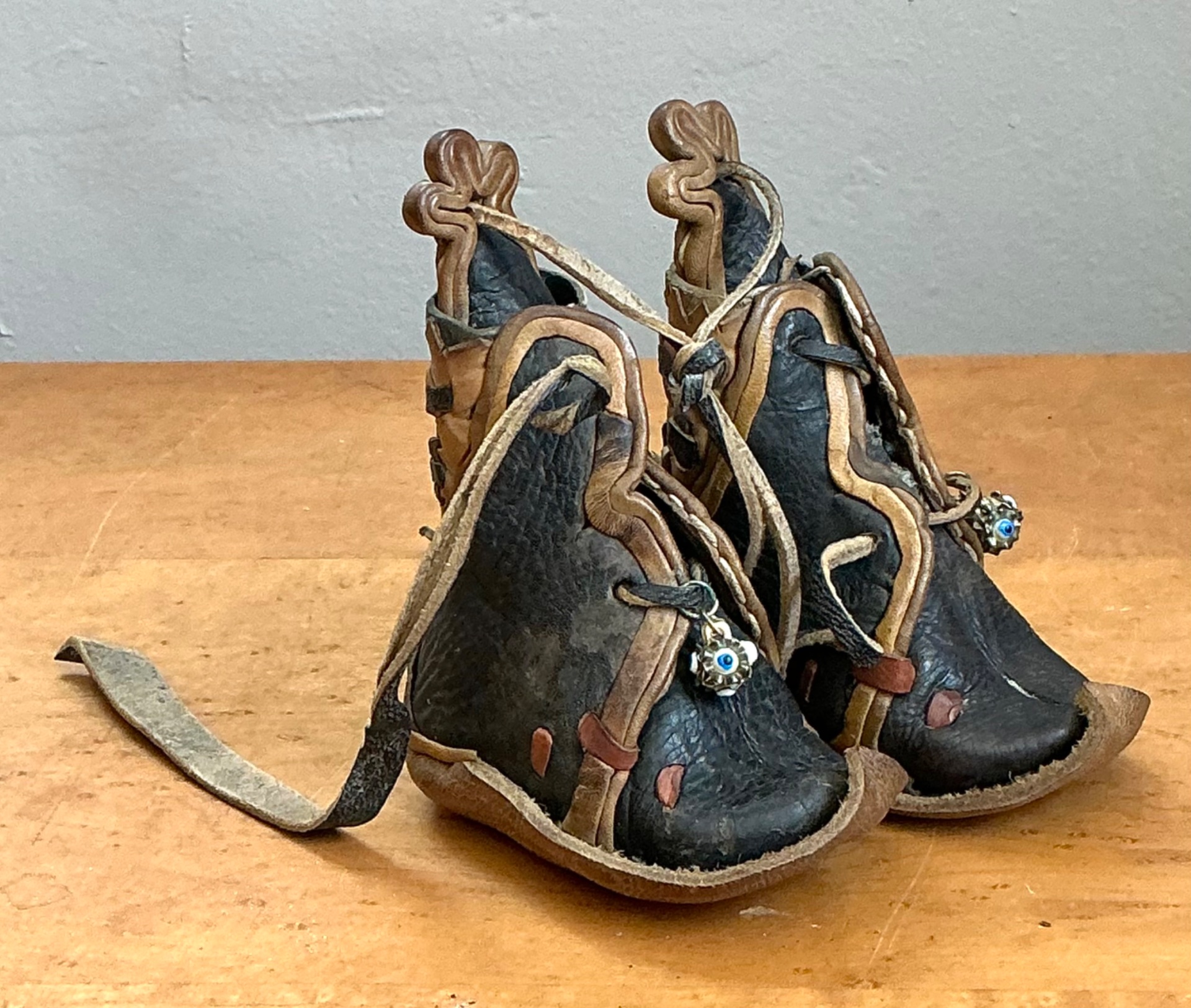 Vintage Children’s Leather Booties - Top view