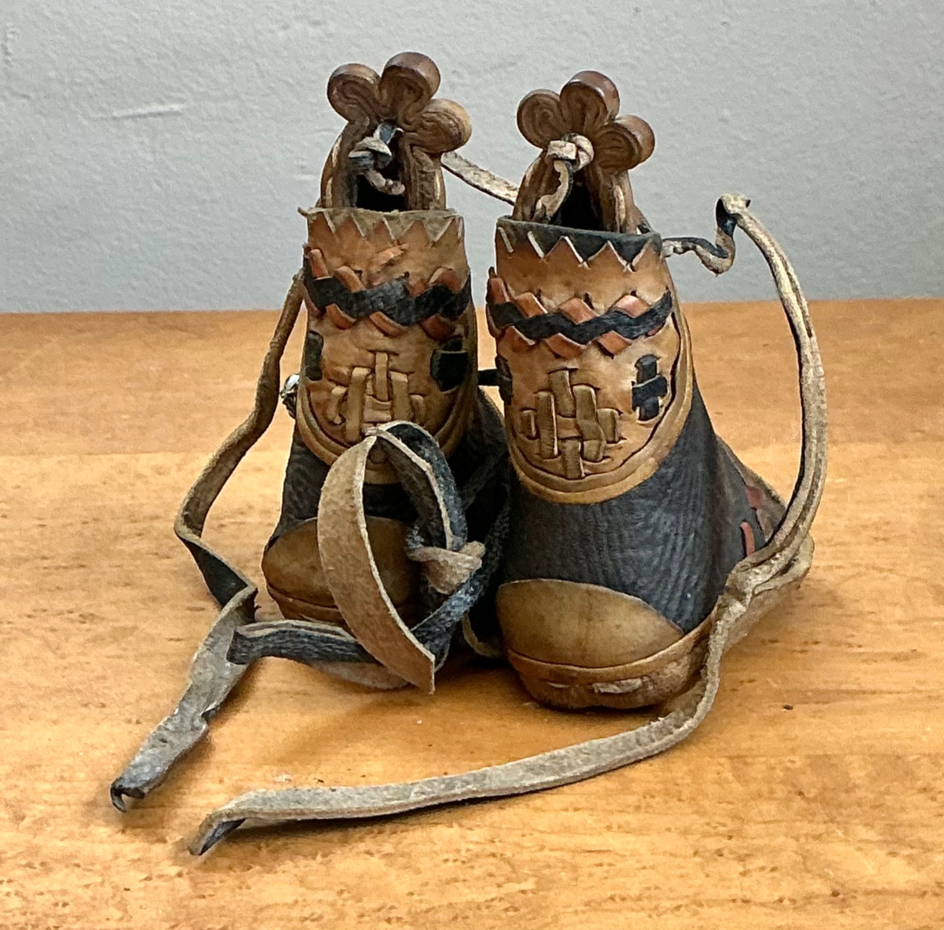 Vintage Children’s Leather Booties - Detail view
