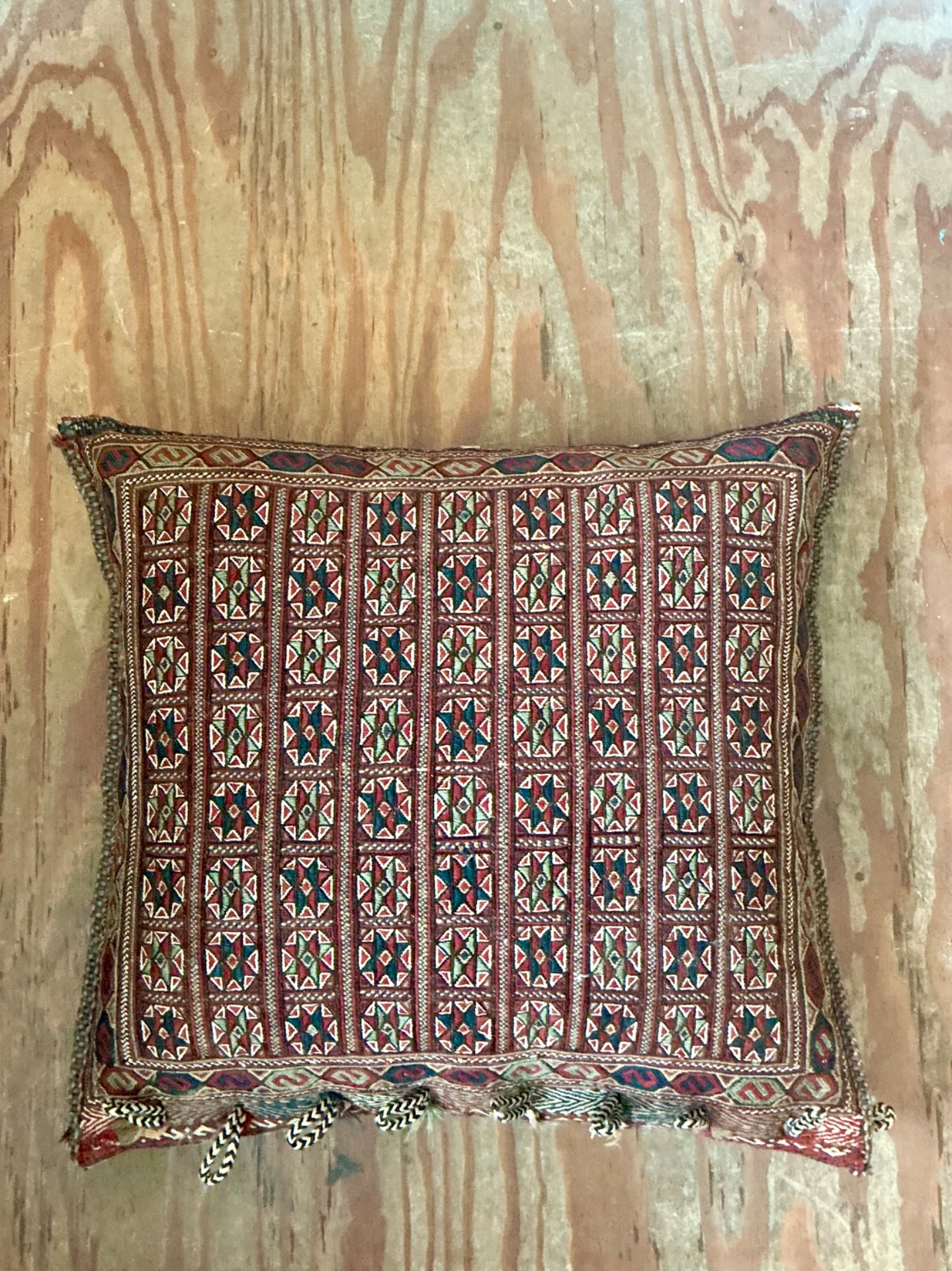 Vintage Monumental Kilim Throw Pillow - Top view