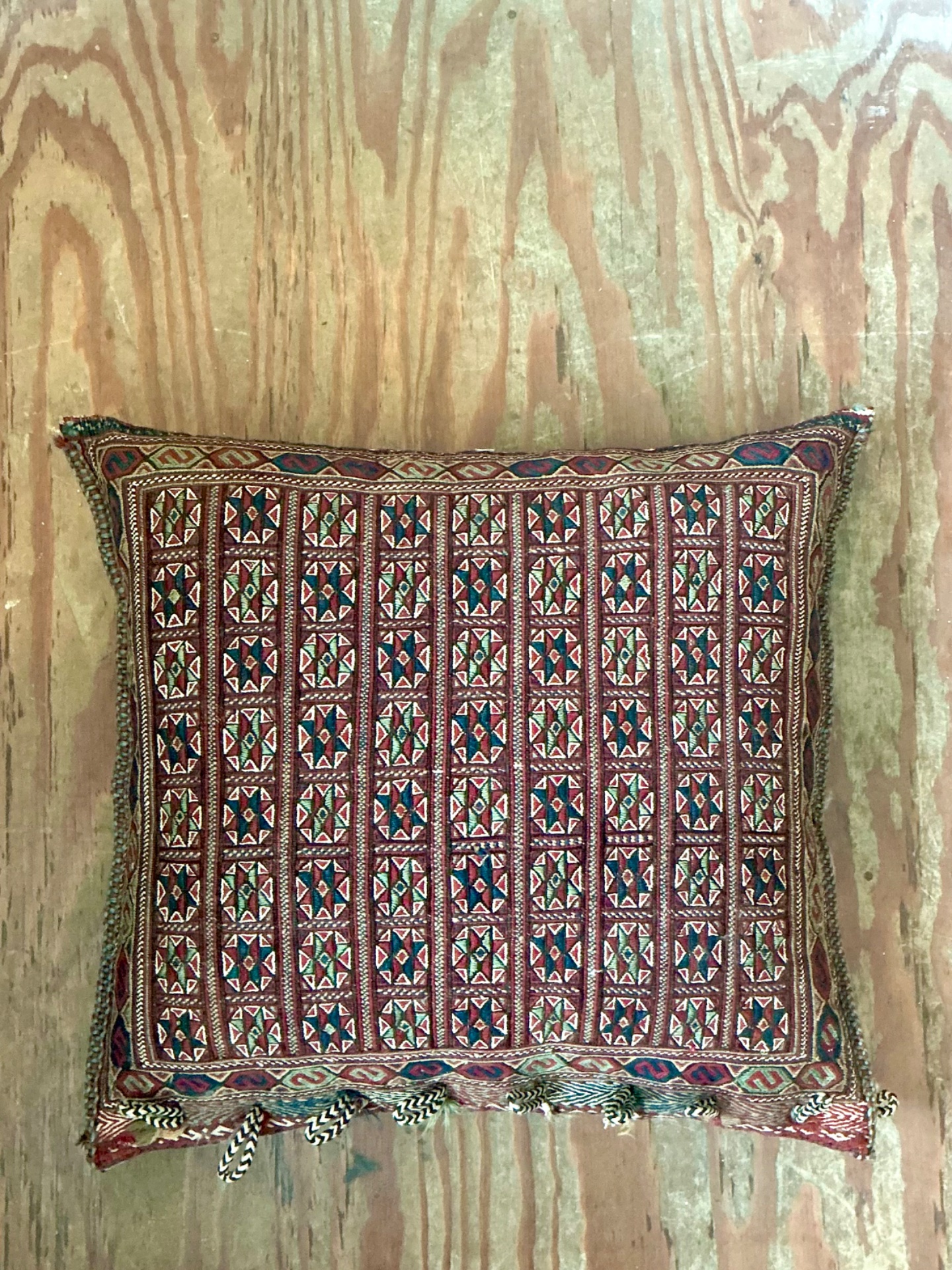 Vintage Monumental Kilim Throw Pillow - Side view