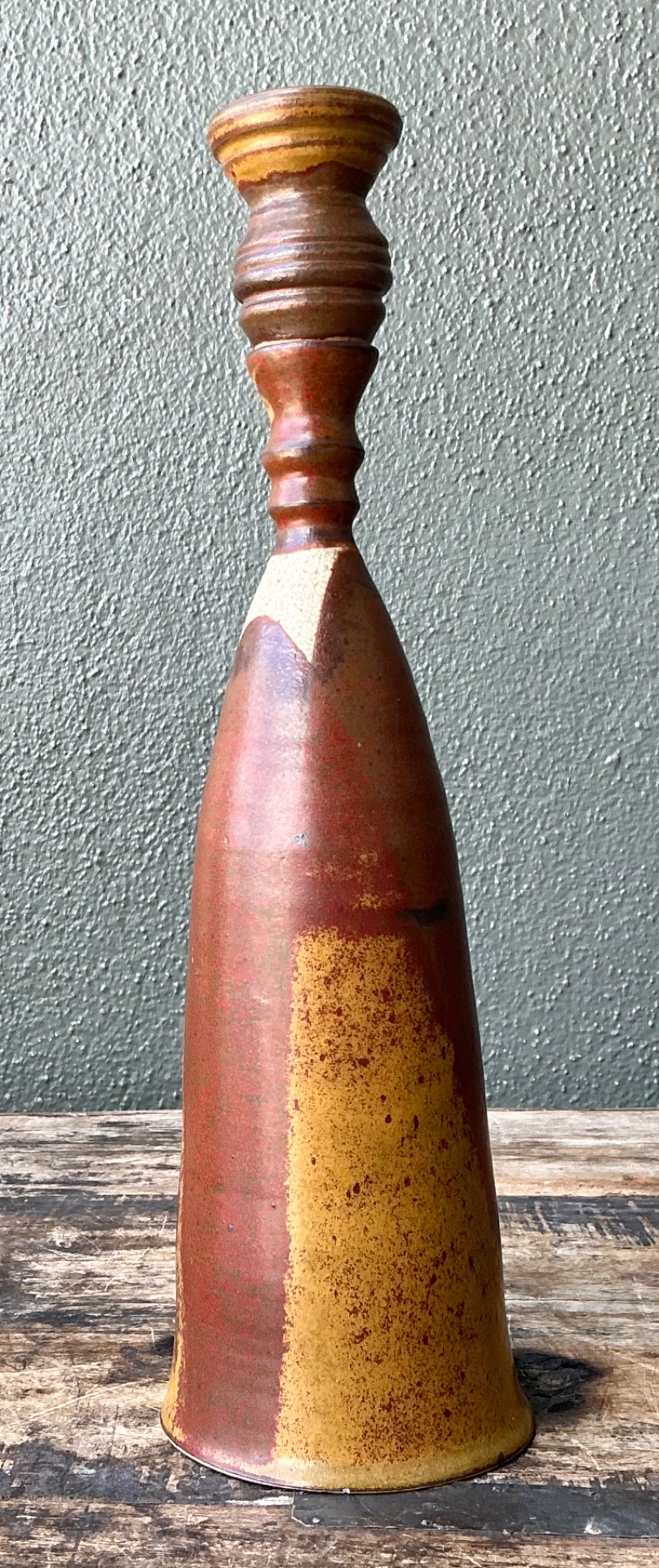 Vintage Handcrafted Studio Pottery Bottle - Detail view
