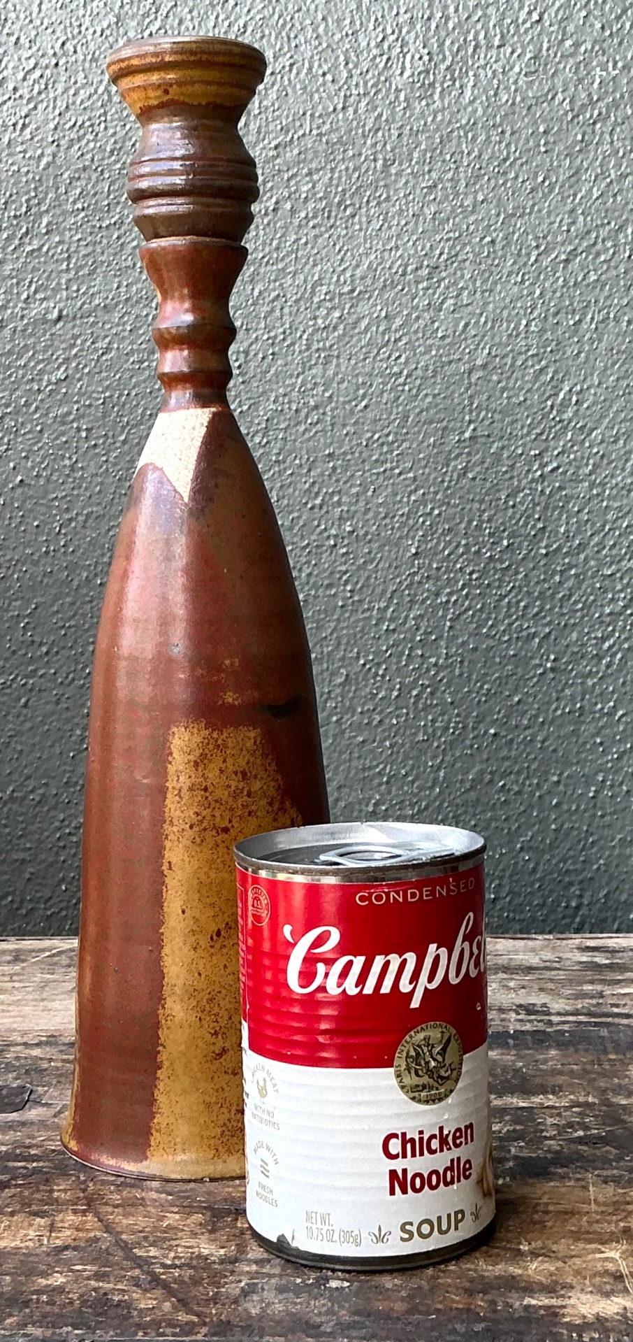 Vintage Handcrafted Studio Pottery Bottle - Back view