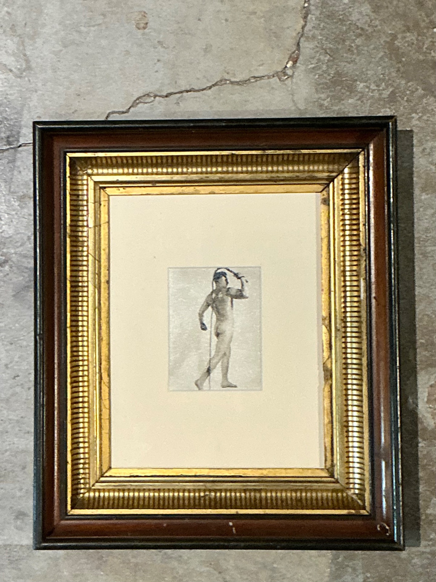 Vintage 50s Bob Mizner Nude Portrait - Back view