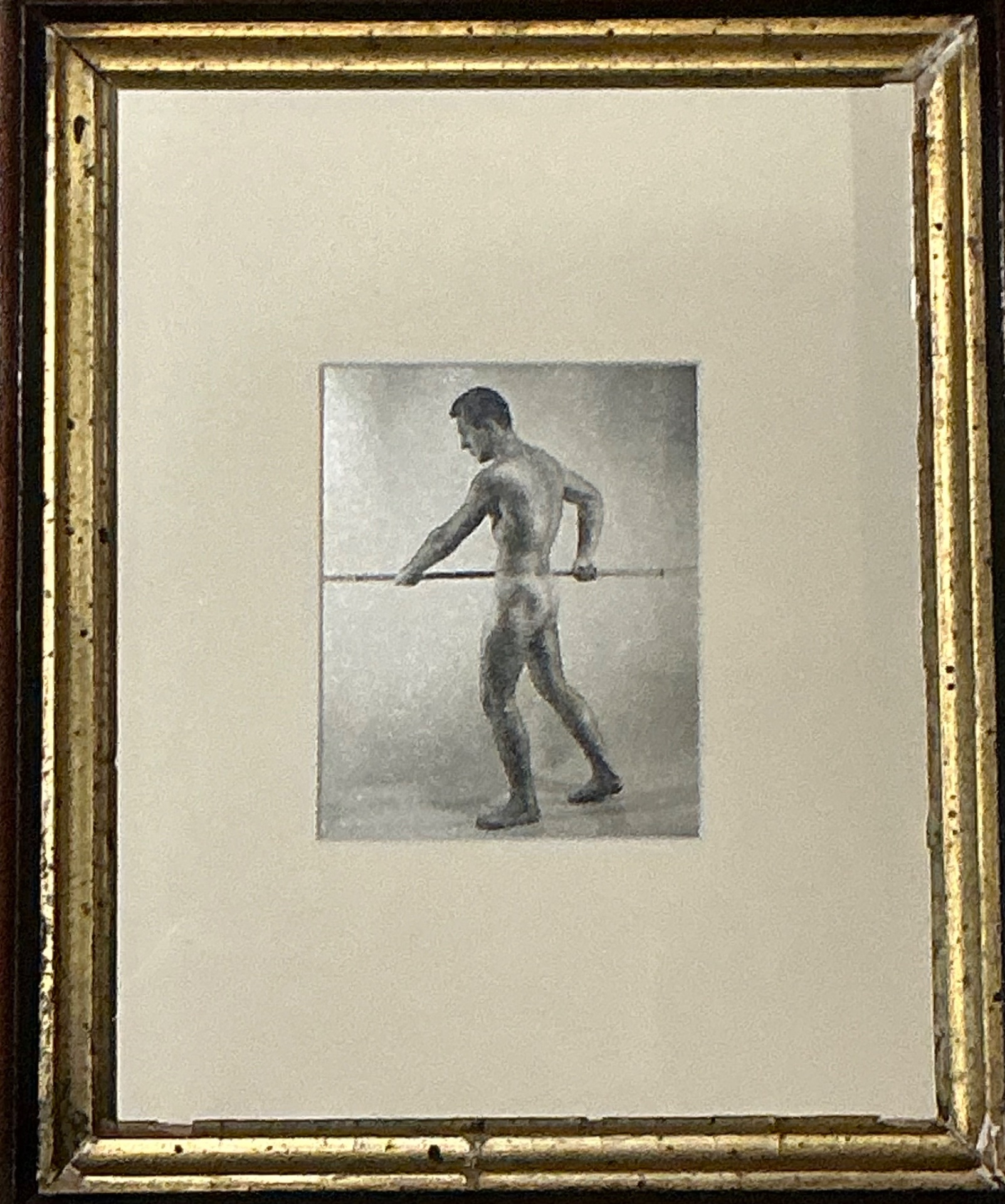 Vintage 50s Bob Mizner Original Male Portrait - Side view