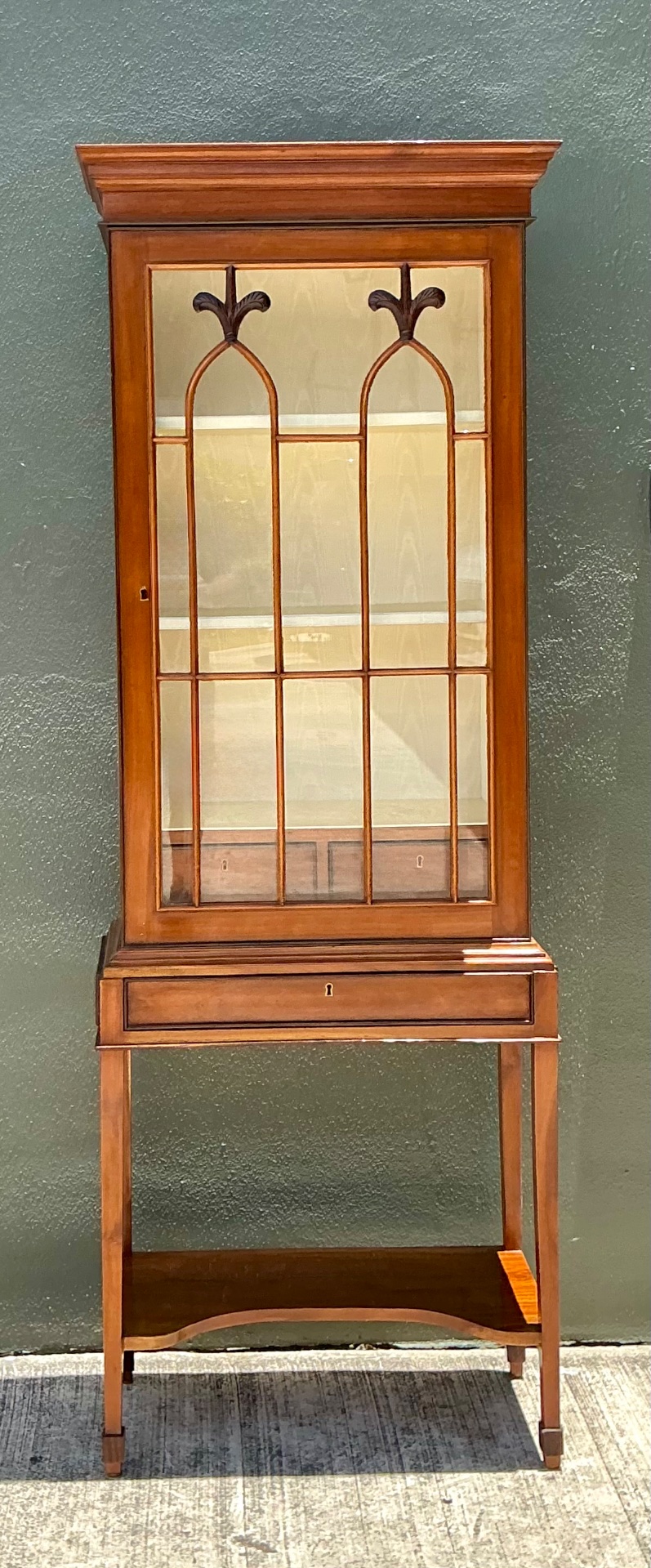 Vintage Mahogany Glass Display Cabinet - Back view