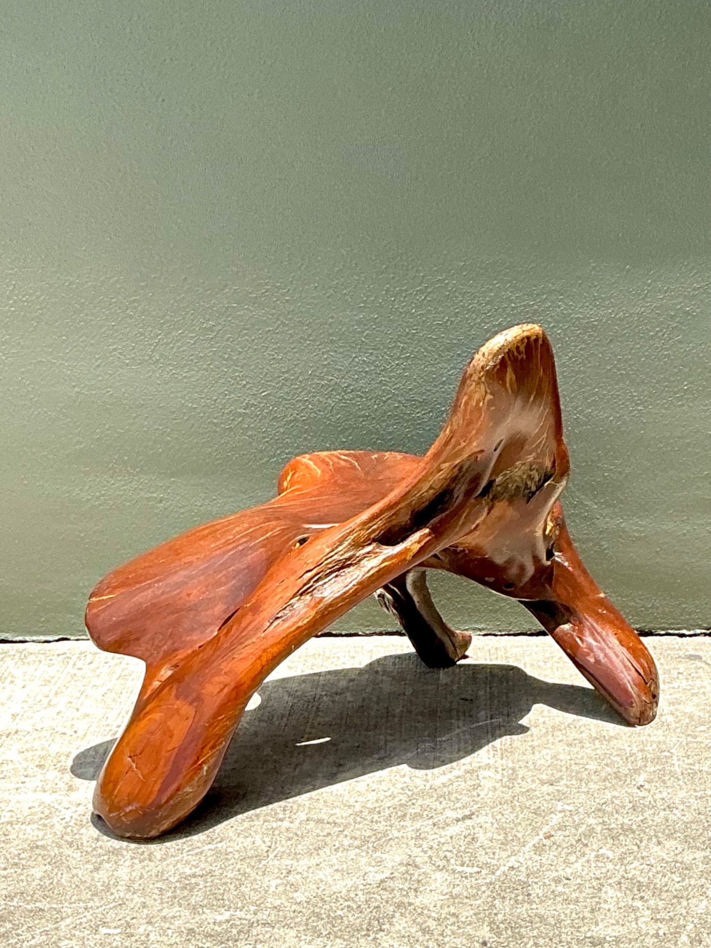 Vintage Organic Form Wood Accent Chair - Detail view
