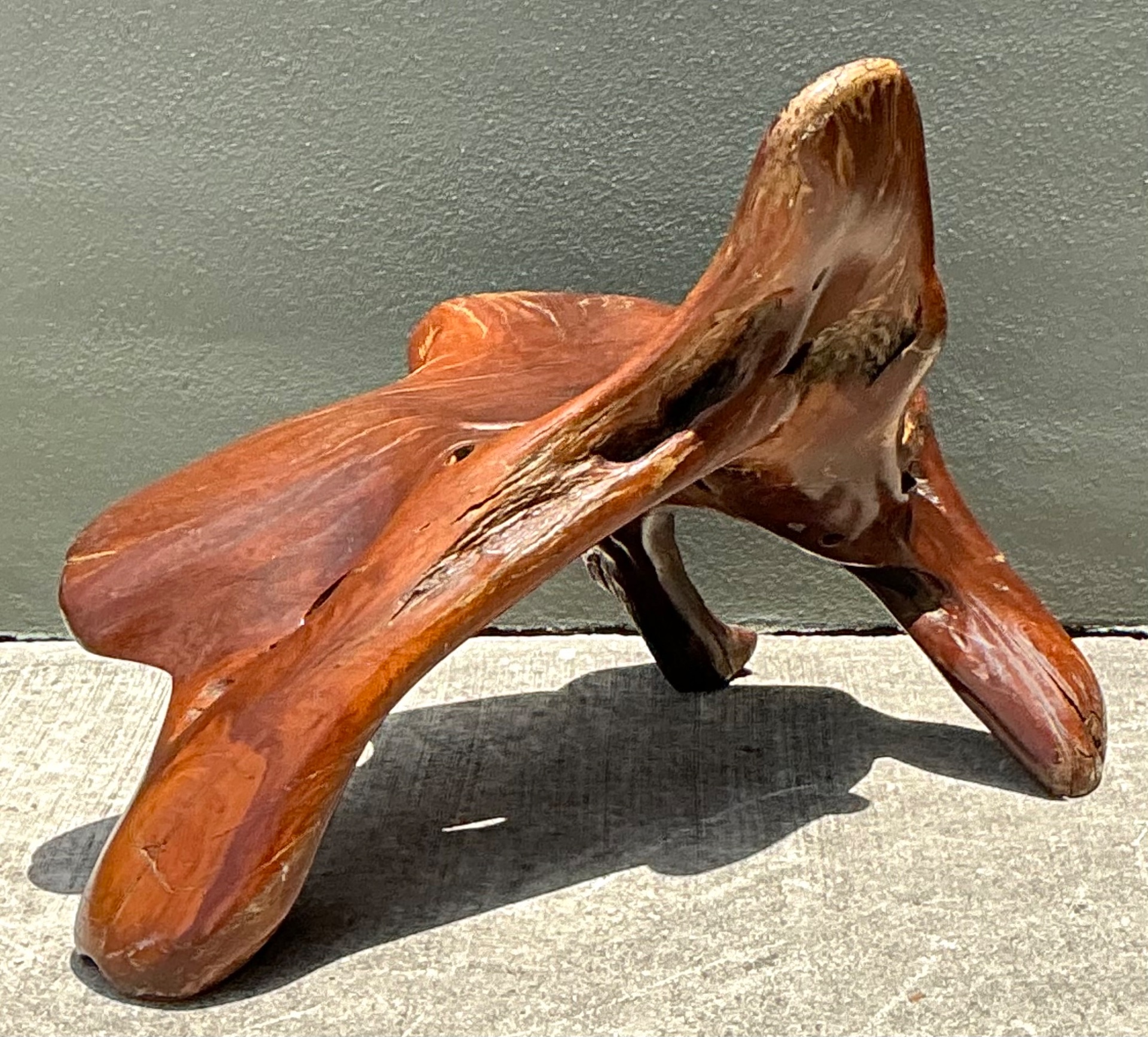 Vintage Organic Form Wood Accent Chair - Top view