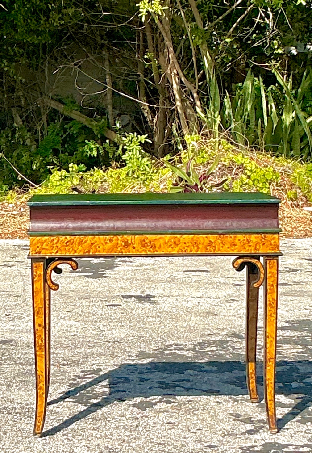 Vintage Regency Giant Book Side Table - Back view
