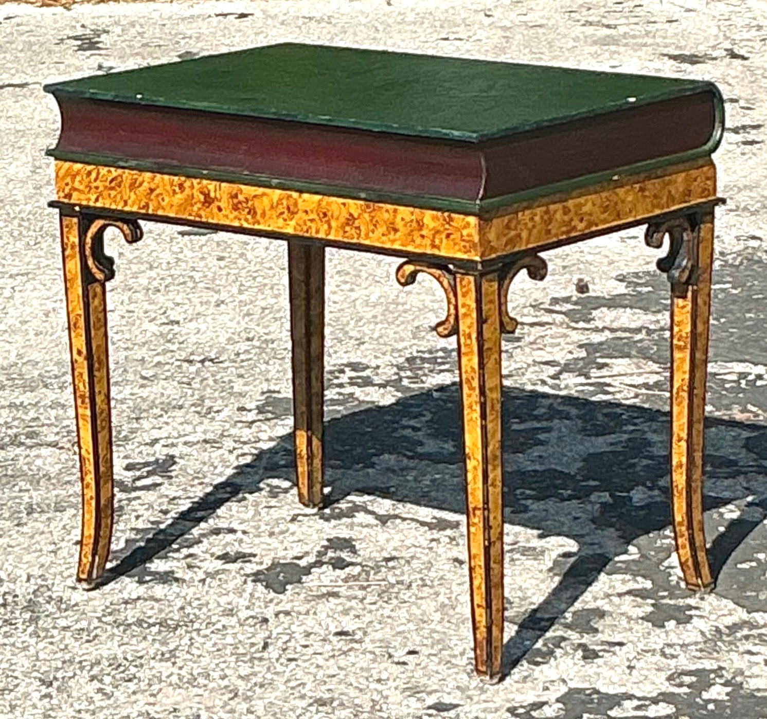 Vintage Regency Giant Book Side Table - Side view