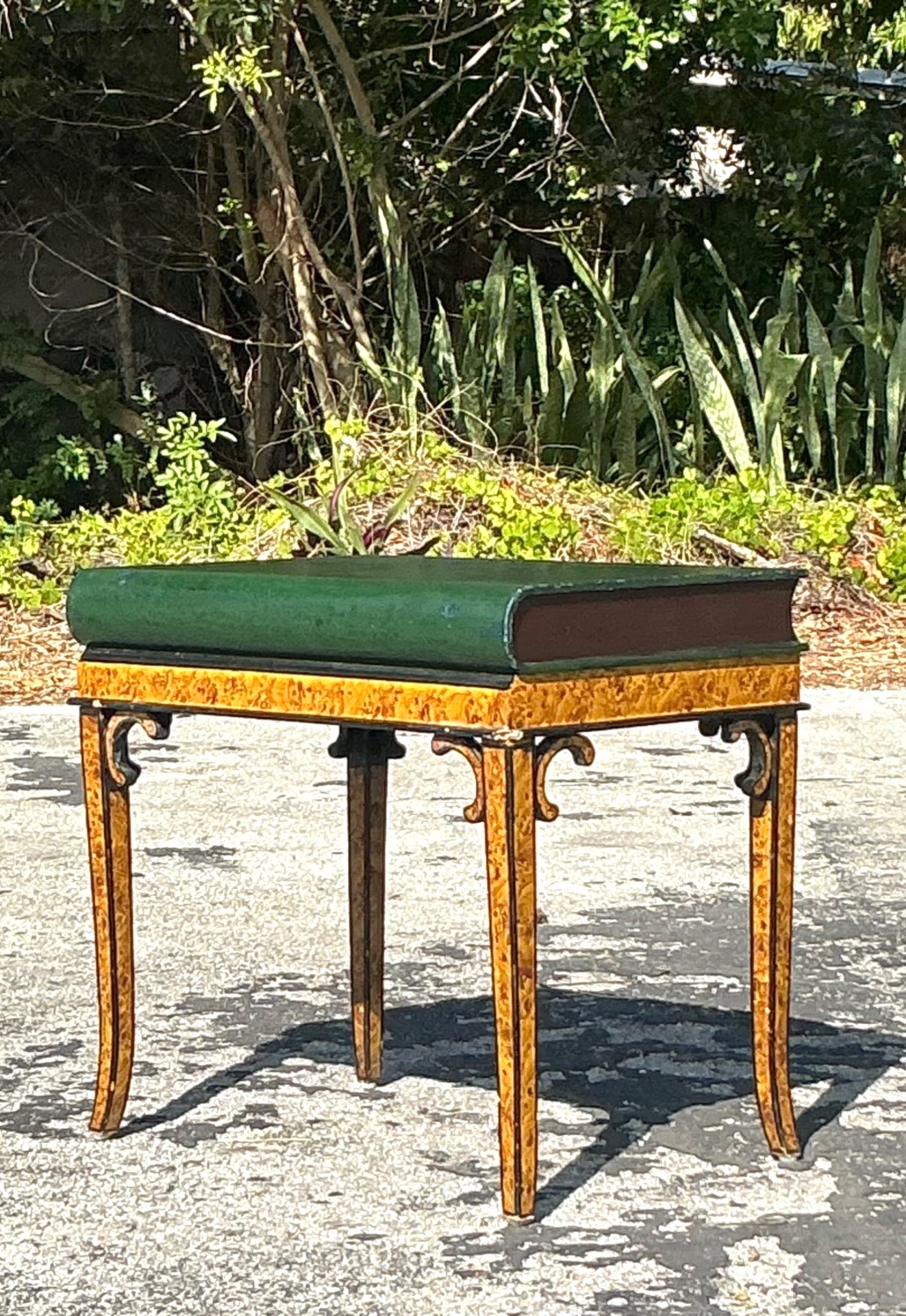 Vintage Regency Giant Book Side Table - Top view