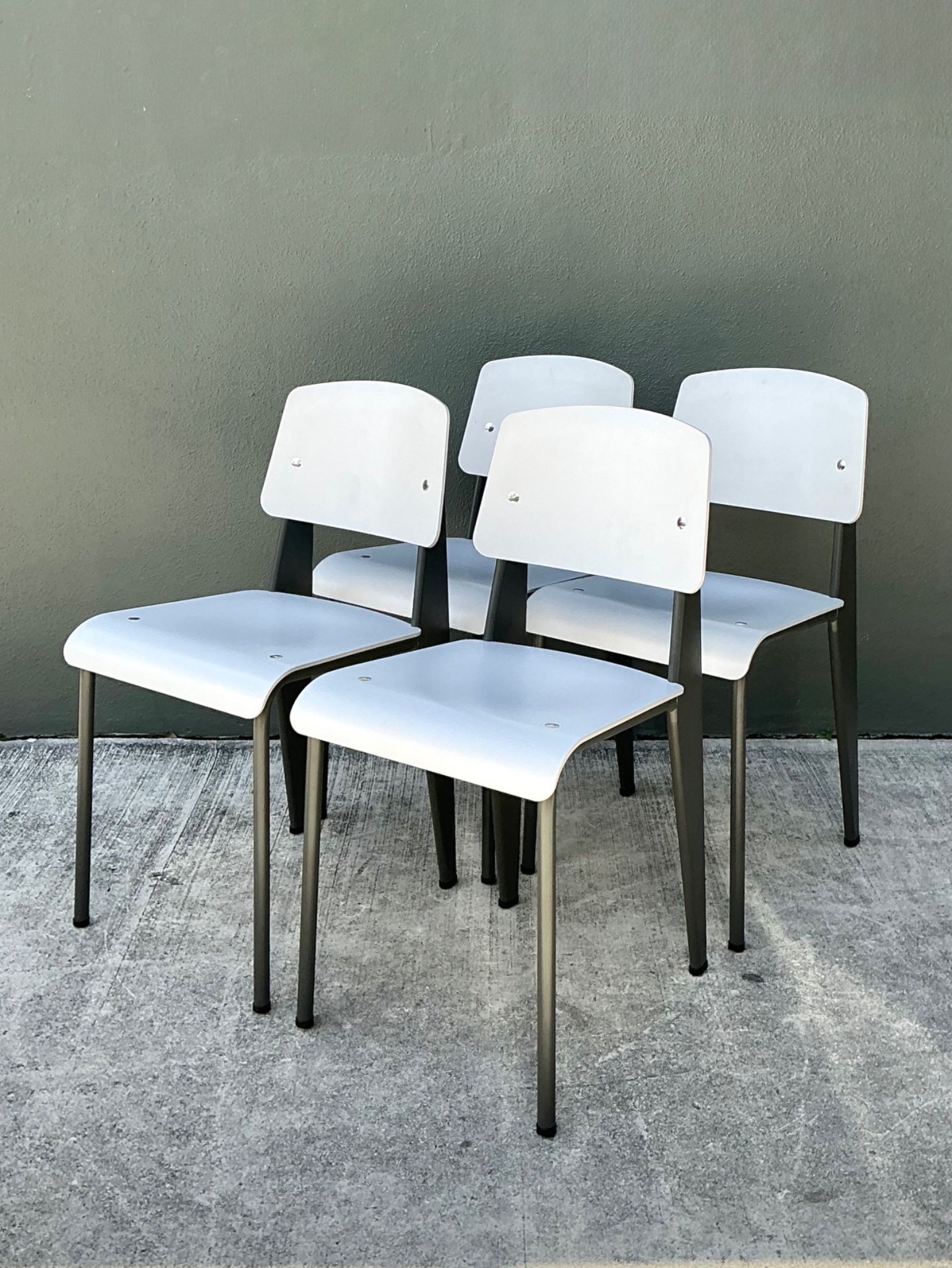 Jean Prouve for Vitra Standard Chairs - Set Of 4 - Back view