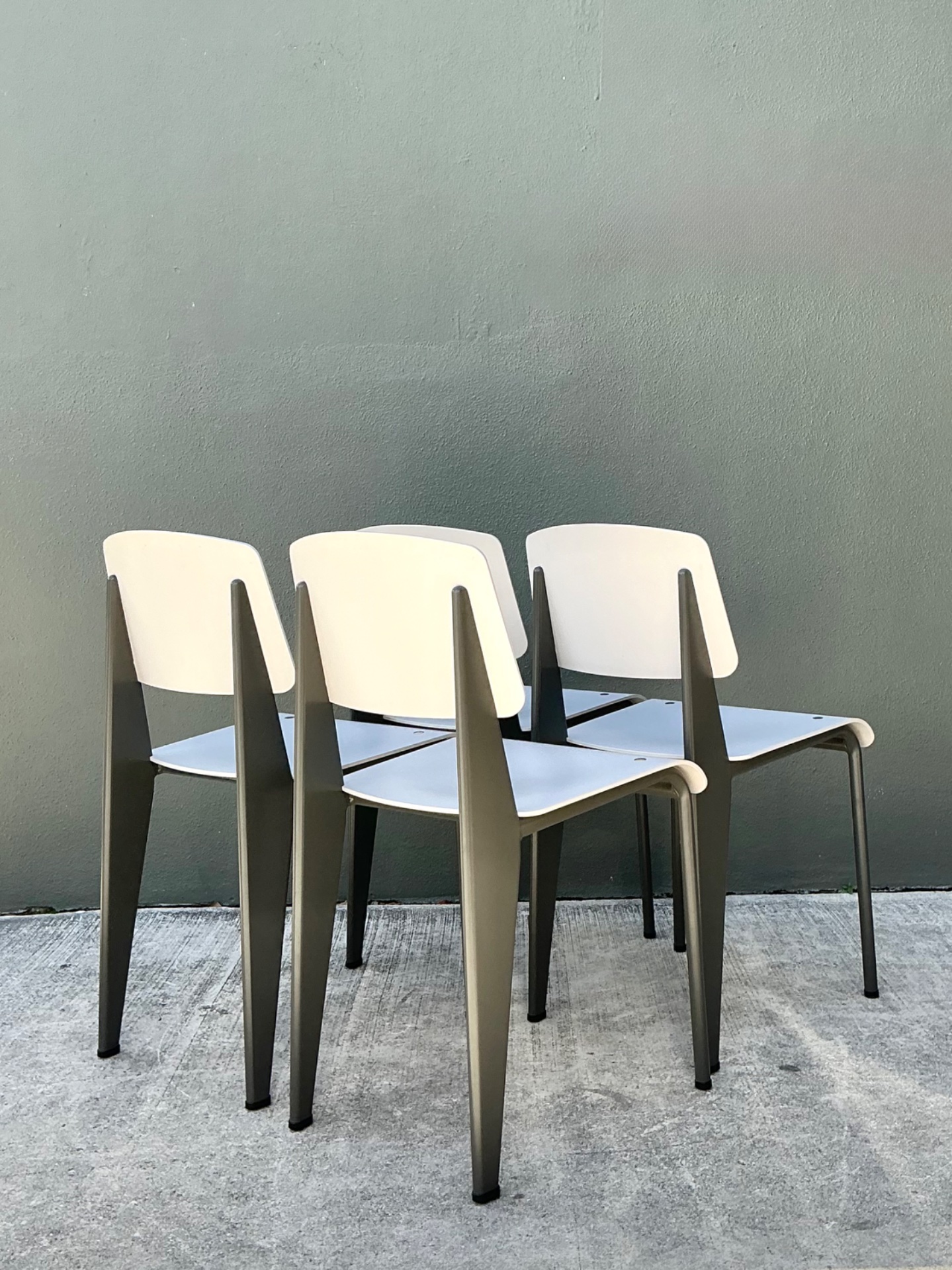 Jean Prouve for Vitra Standard Chairs - Set Of 4 - Back view