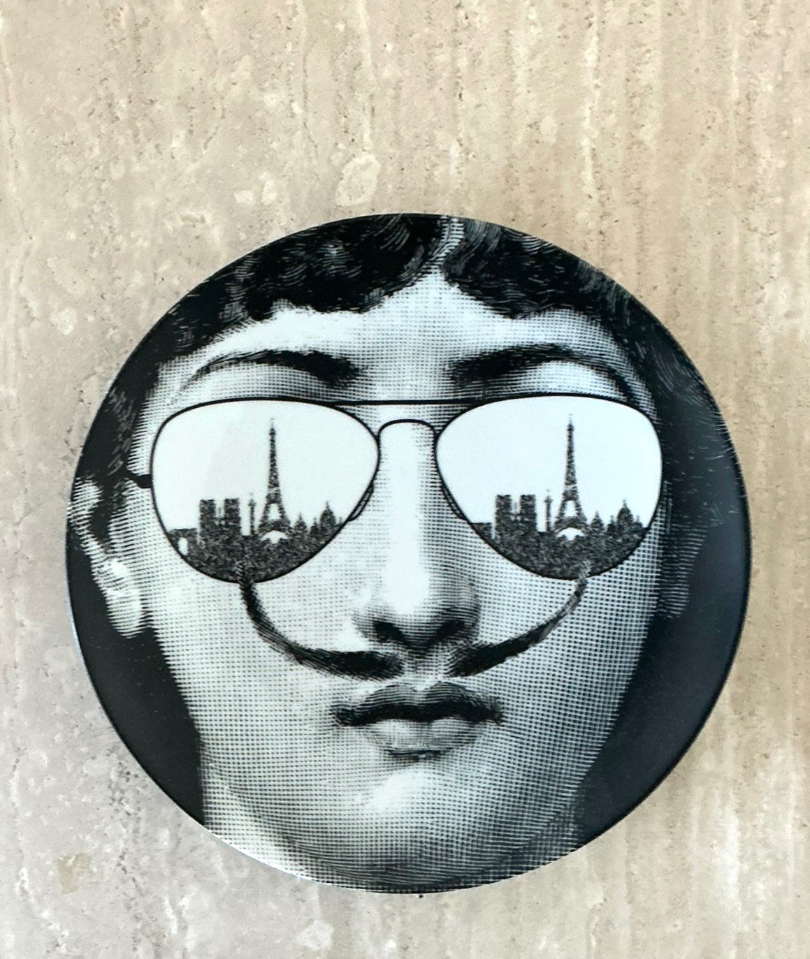 Vintage Fornasetti Tema e Variazioni Plate - Back view