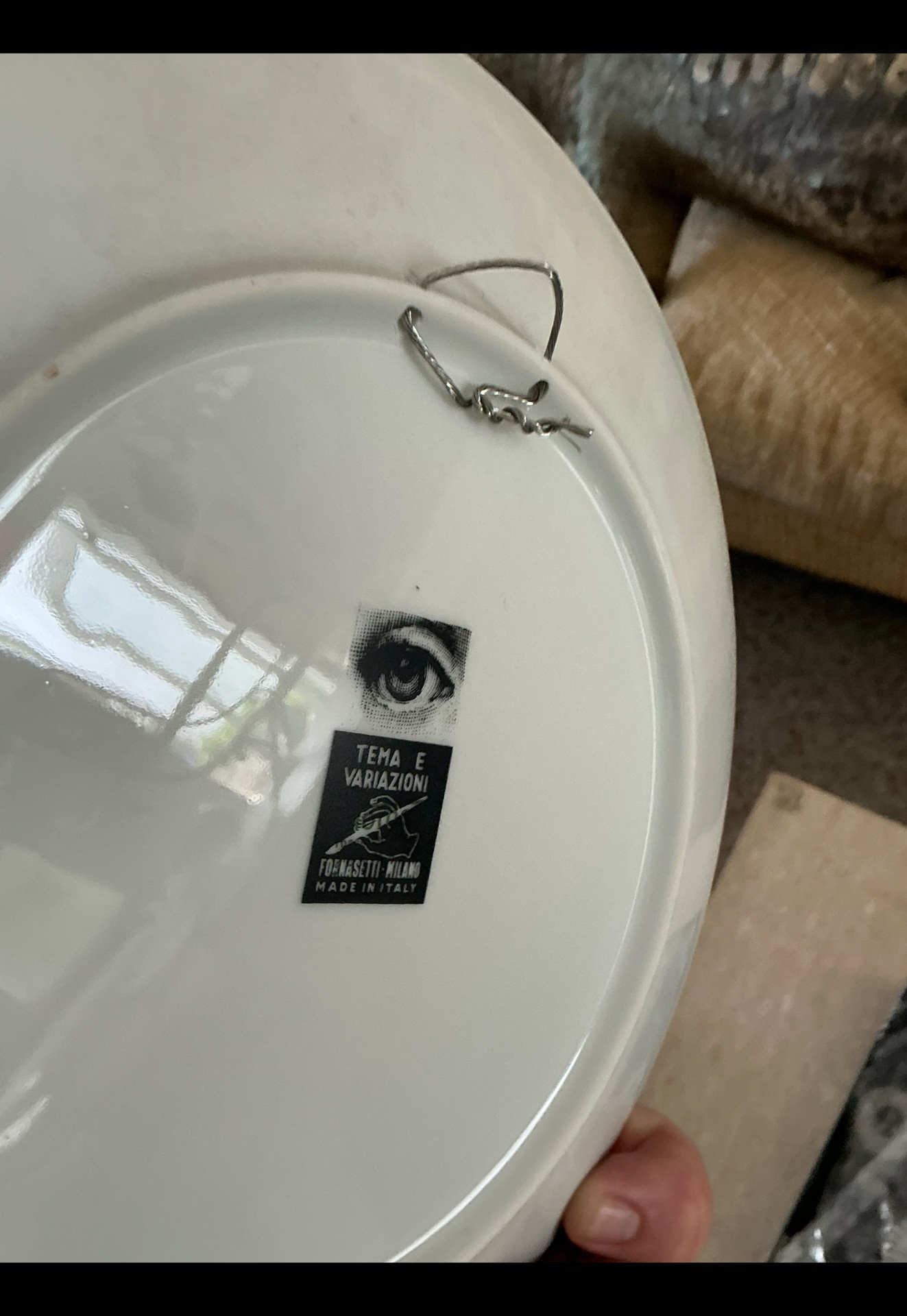 Vintage Fornasetti Tema e Variazioni Plate - Top view