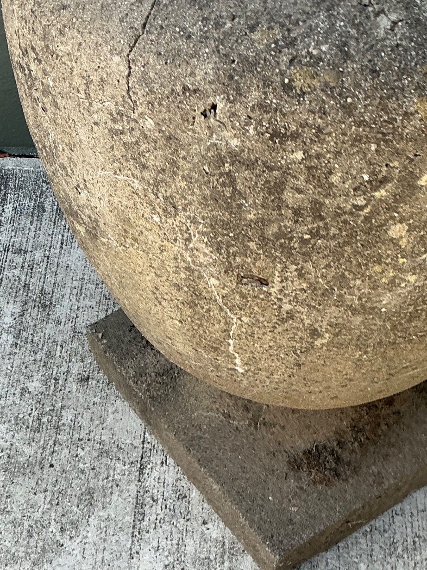 Rustic Stone Garden Planter - Side view