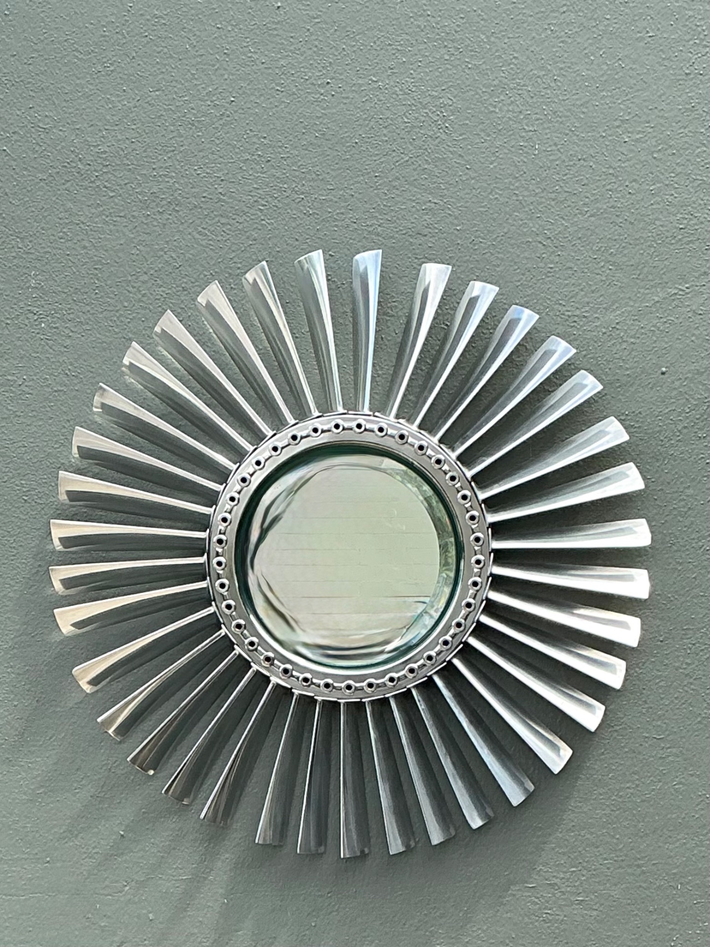 Vintage industrial Rolls Royce “Spey” Mirror - Side view