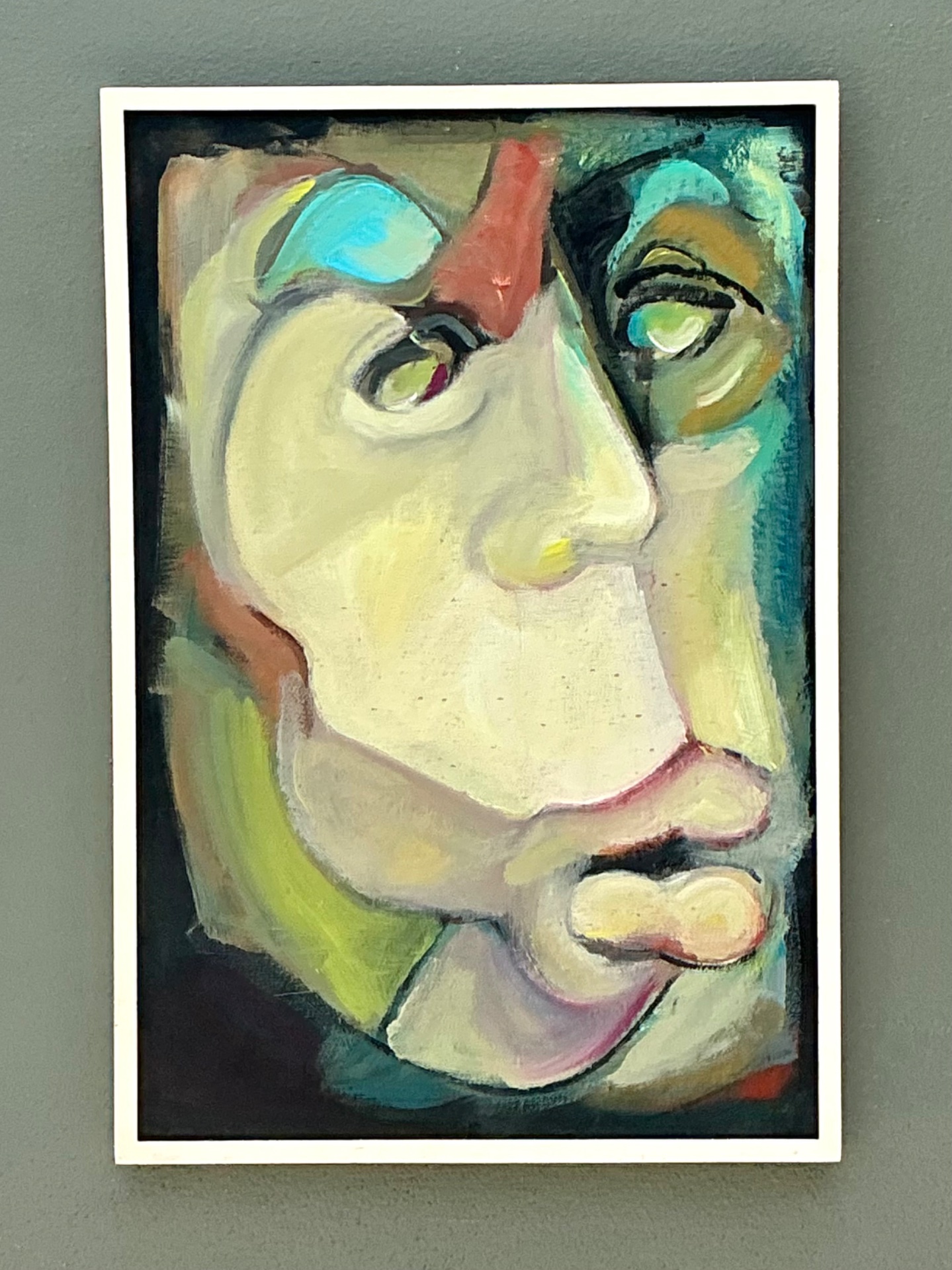 Abstract Expressionist Oil Painting on Canvas - Side view