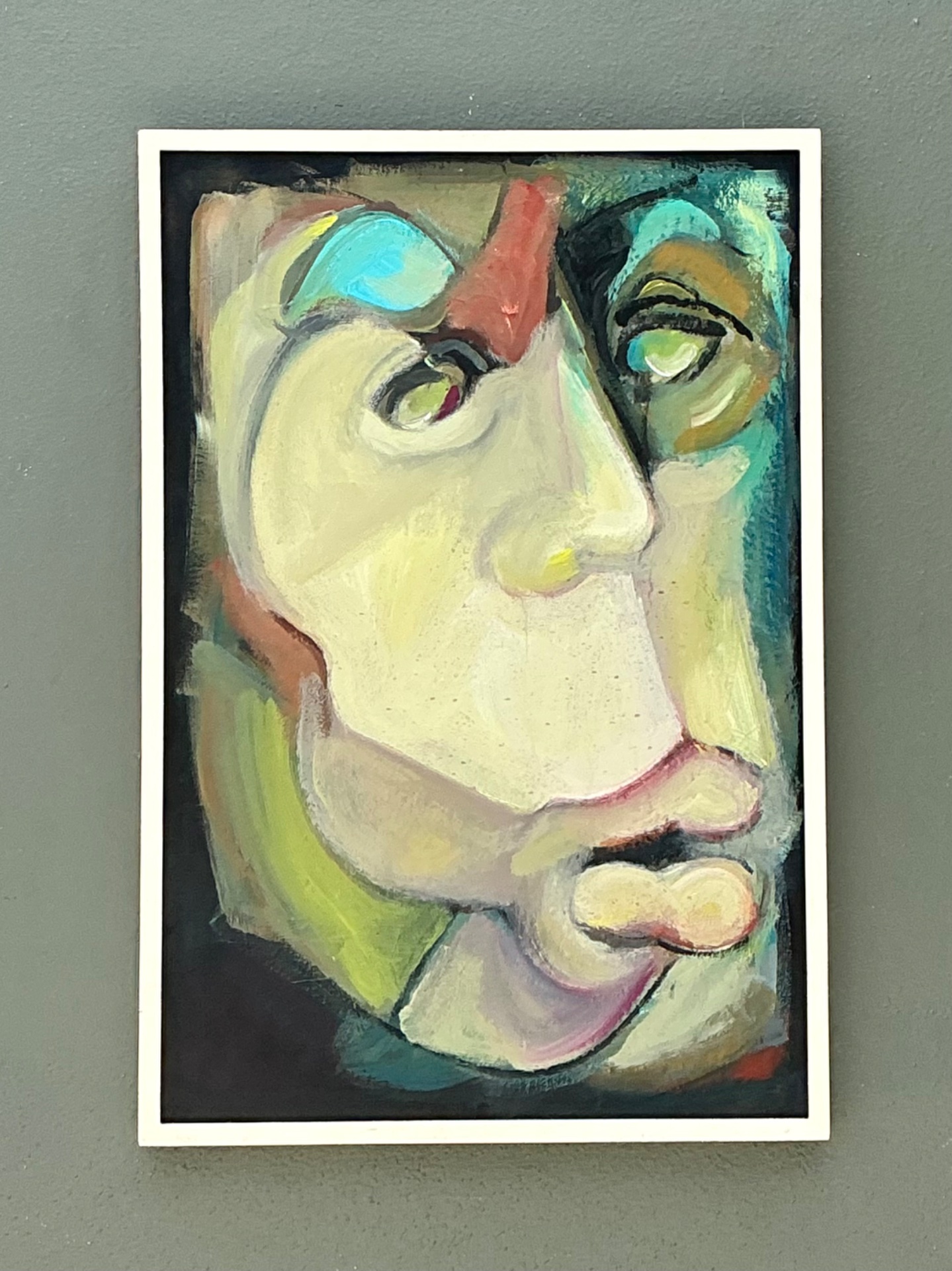 Abstract Expressionist Oil Painting on Canvas - Back view
