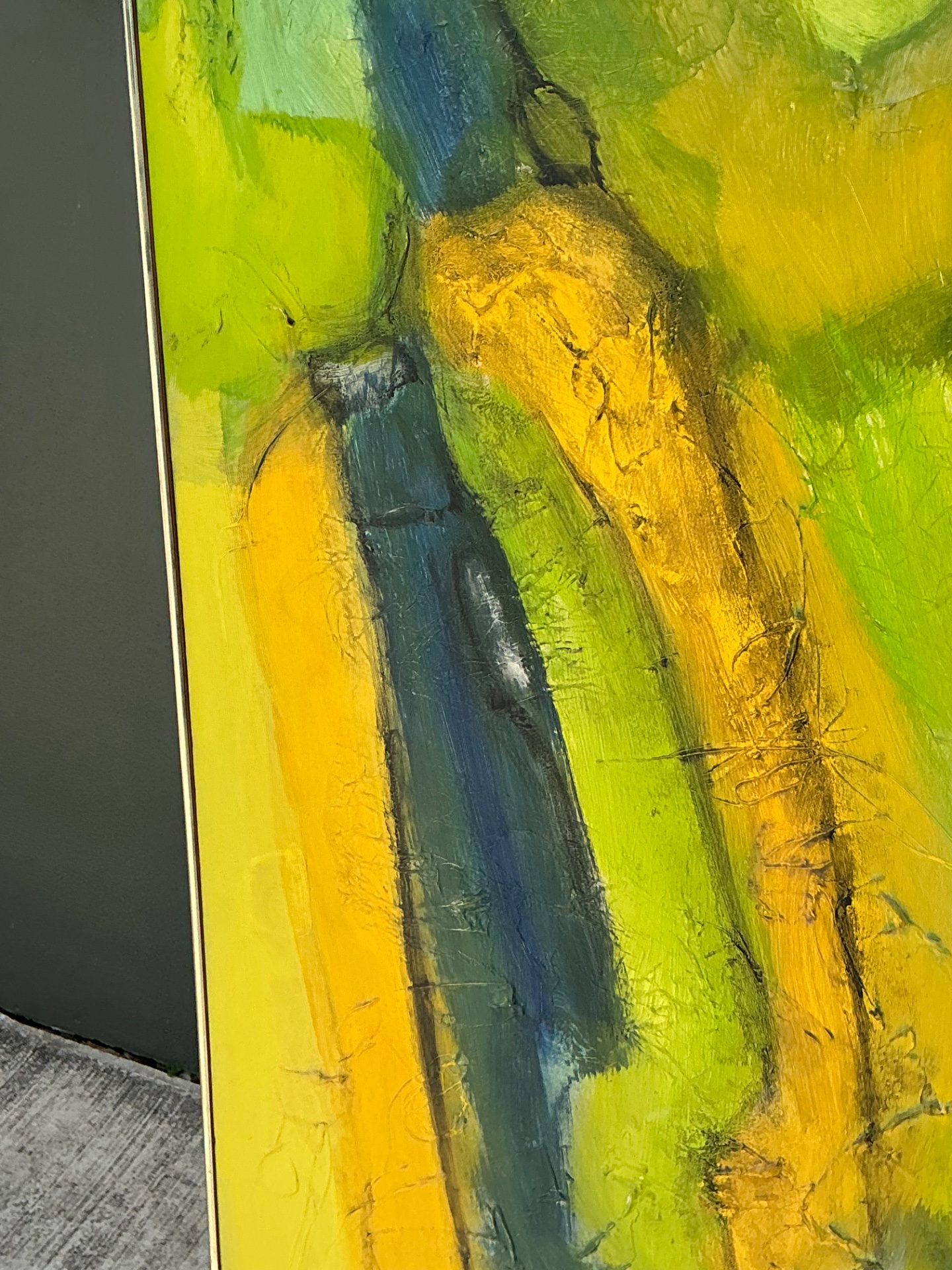 Rieger Signed Abstract Painting - Top view