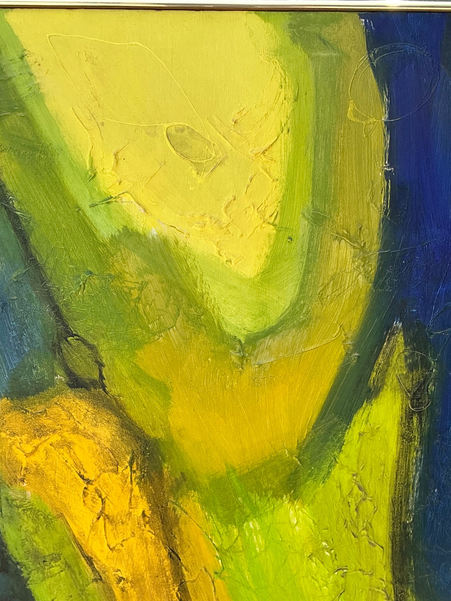 Rieger Signed Abstract Painting - Back view