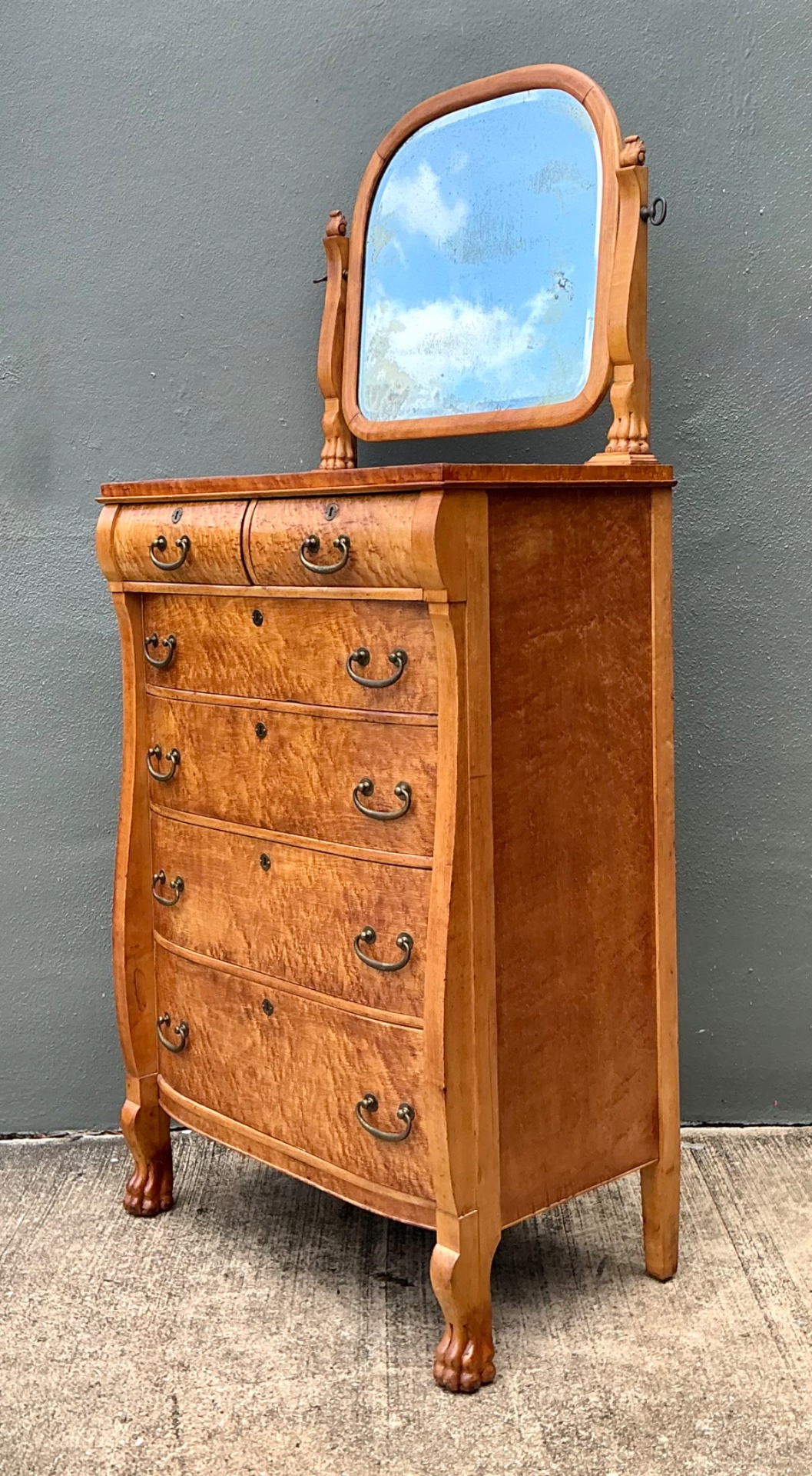 Vintage Birds Eye Chest With Lions Paw Detail - Back view