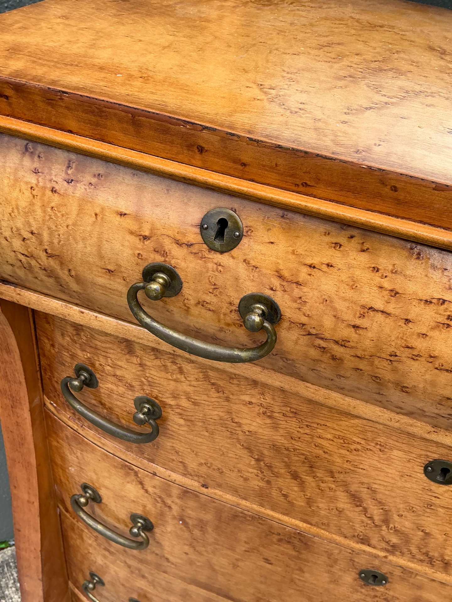 Vintage Birds Eye Chest With Lions Paw Detail - Top view