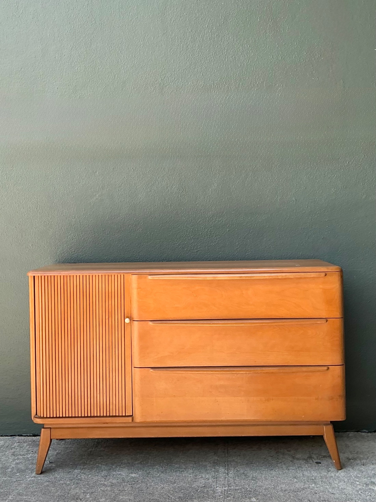 Mid-Century Heywood Wakefield Wood Credenza - Back view