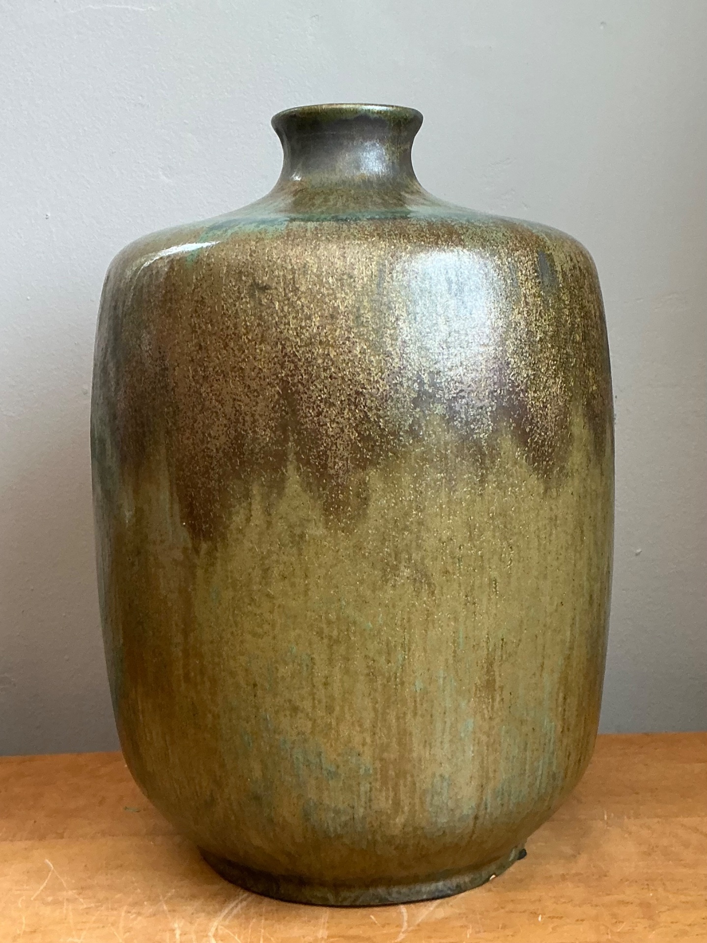 Vintage Handcrafted Studio Pottery Vase - Back view