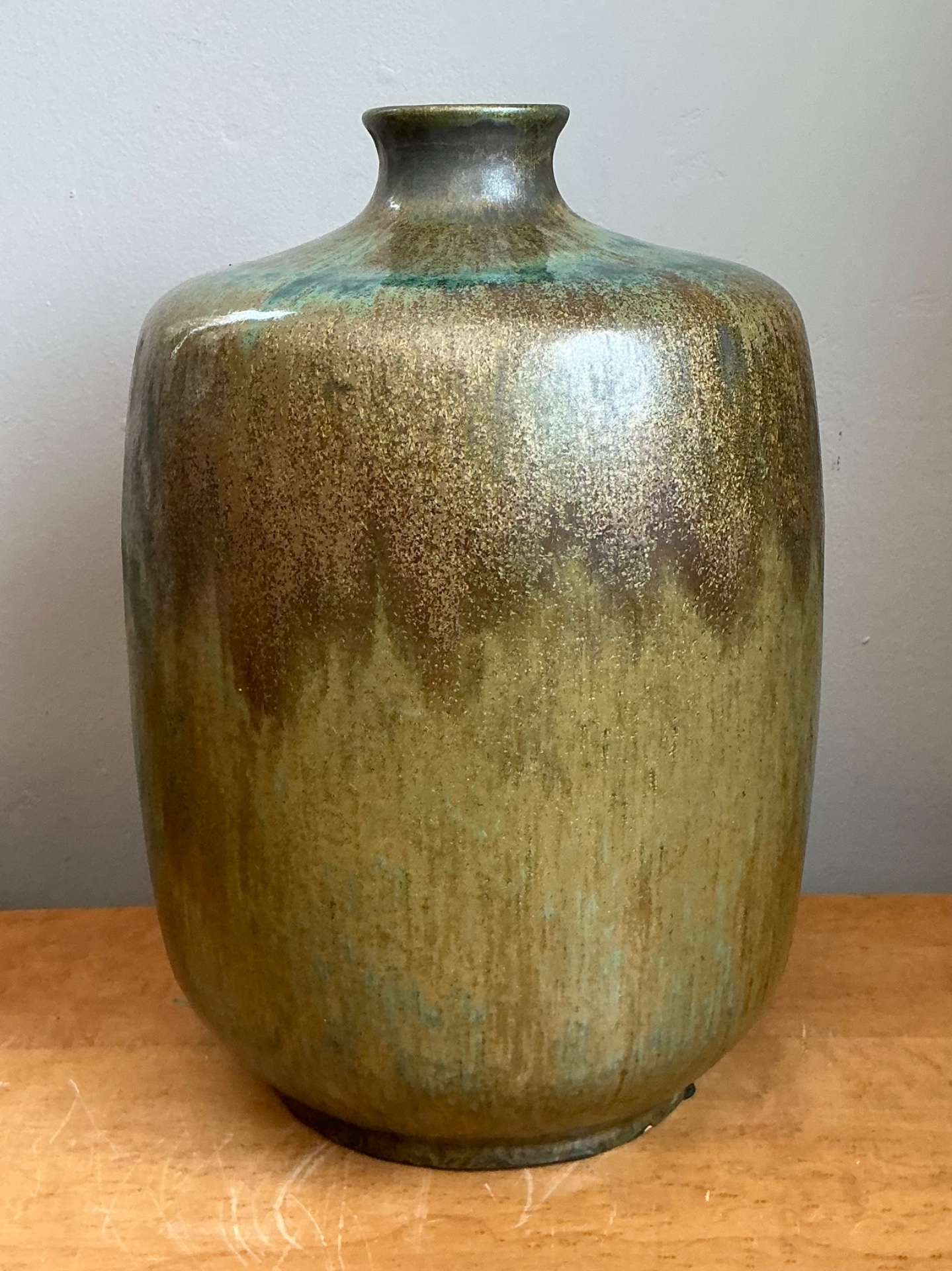 Vintage Handcrafted Studio Pottery Vase - Top view