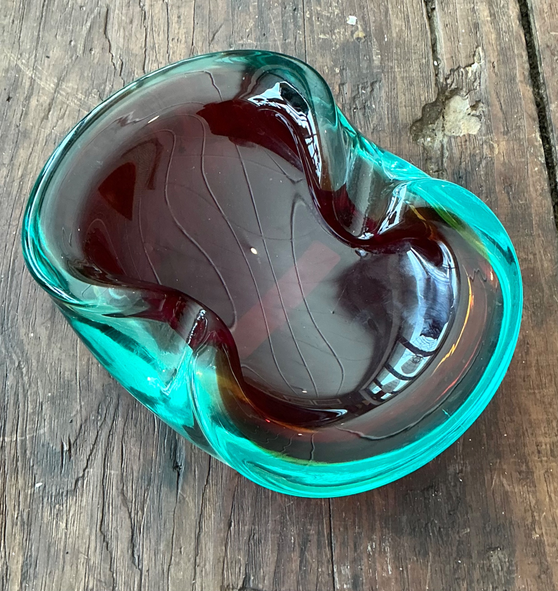 Vintage Italian Murano Glass Bowl - Side view