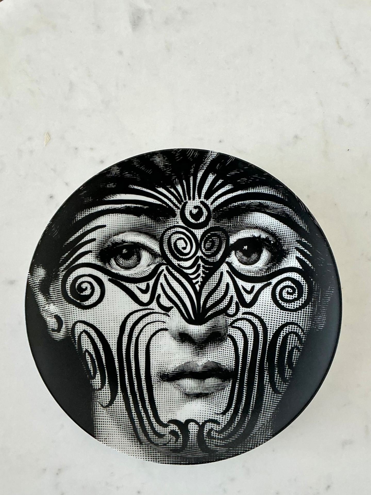 Piero Fornasetti Tema e Variazioni Ceramic Plate - Top view