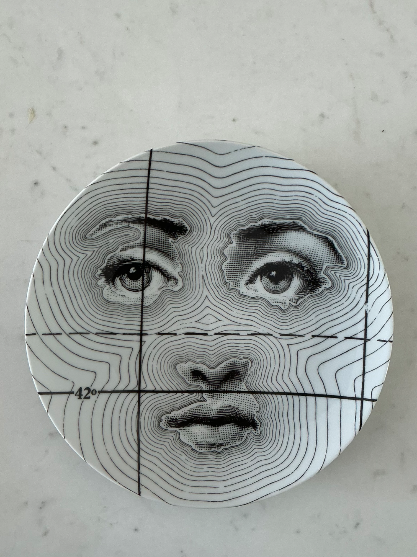 Piero Fornasetti Tema e Variazioni Plate - Top view